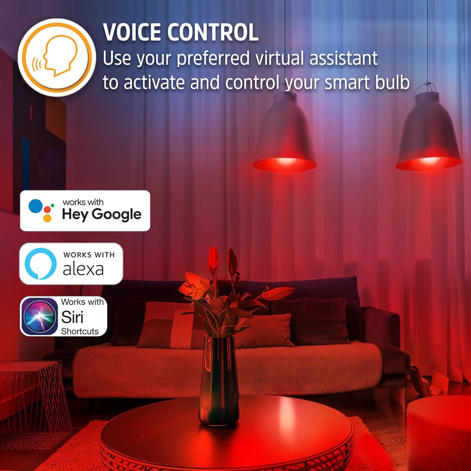 Bombilla LED Energizer A19 RGB Control Remoto 4 Unidades