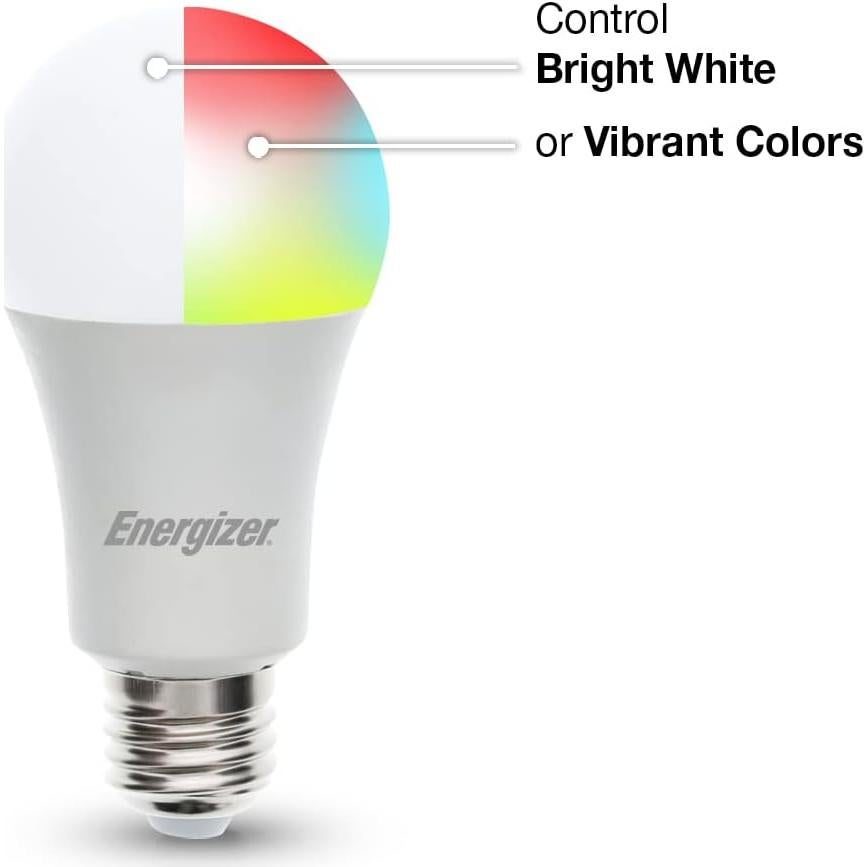 Bombilla LED Energizer A19 RGB Control Remoto 4 Unidades