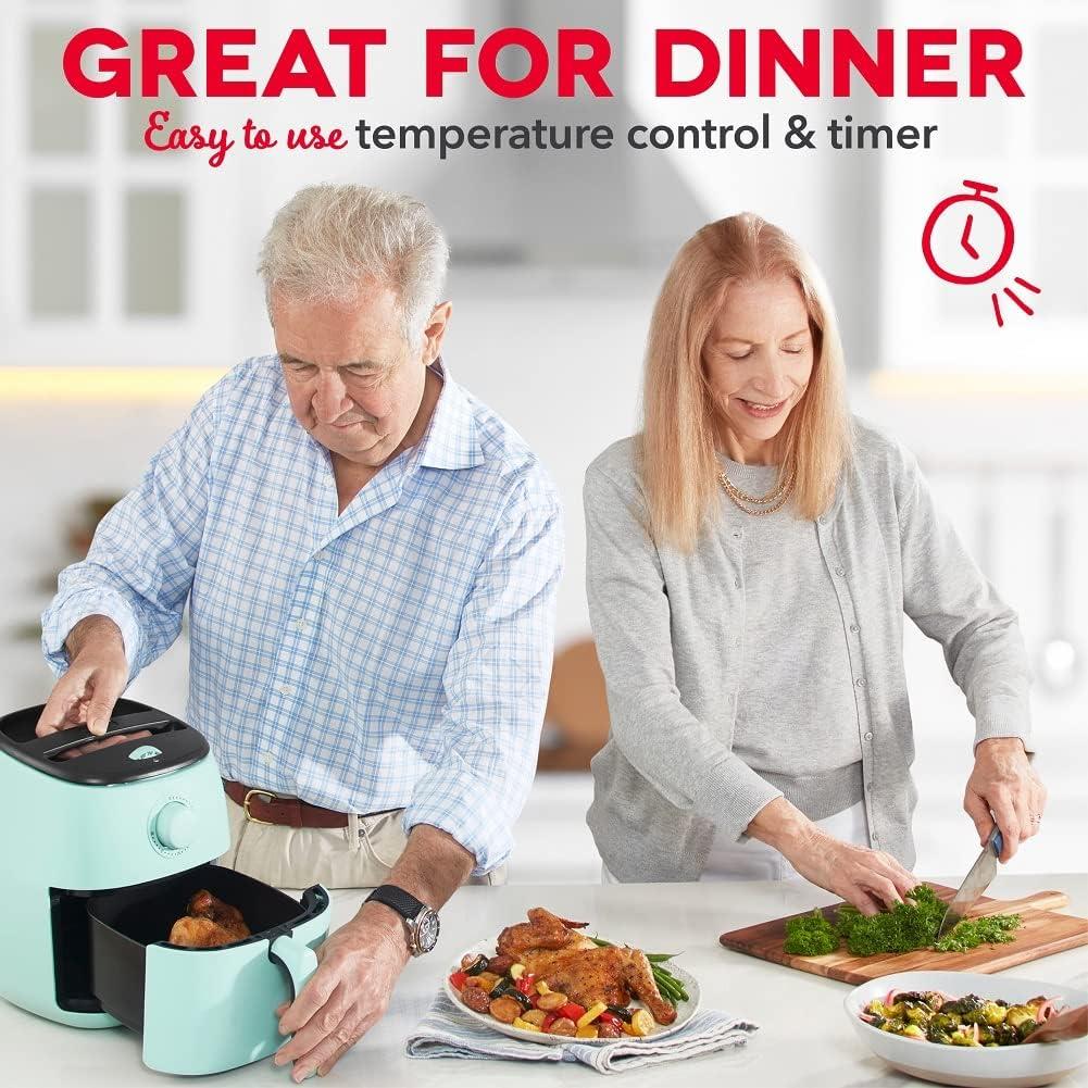 Horno de Freír al Aire DASH Tasti-Crisp 2.6L Aqua - 1000W