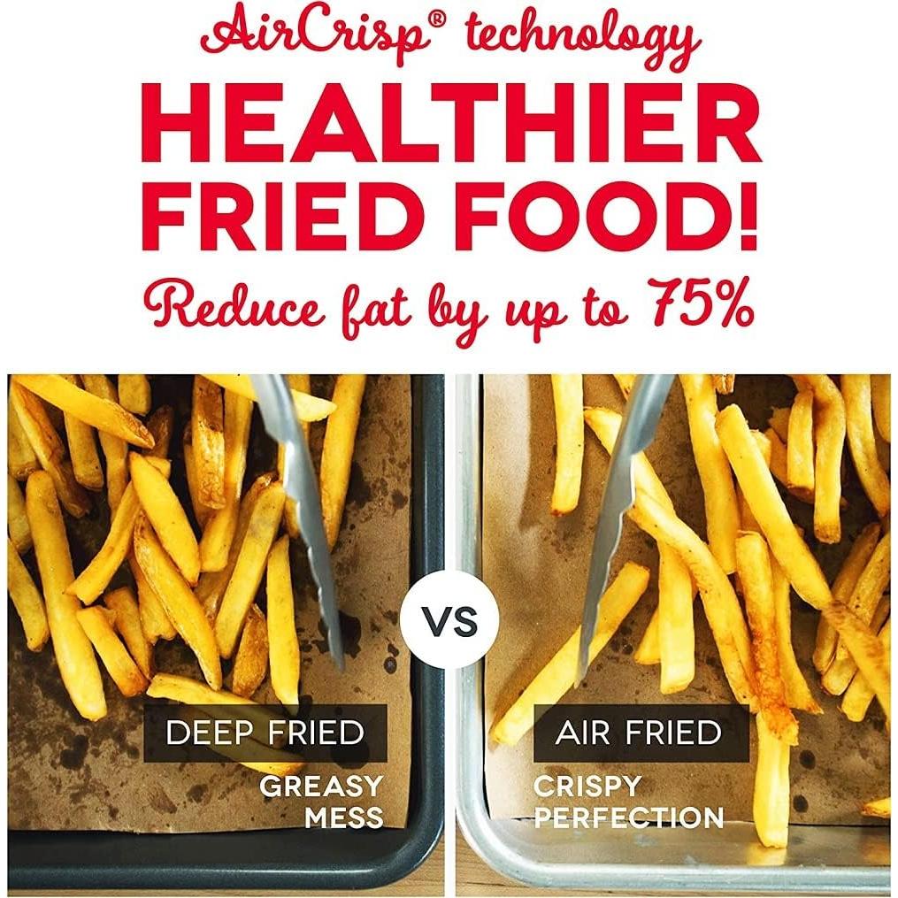 Horno de Freír al Aire DASH Tasti-Crisp 2.6L Aqua - 1000W