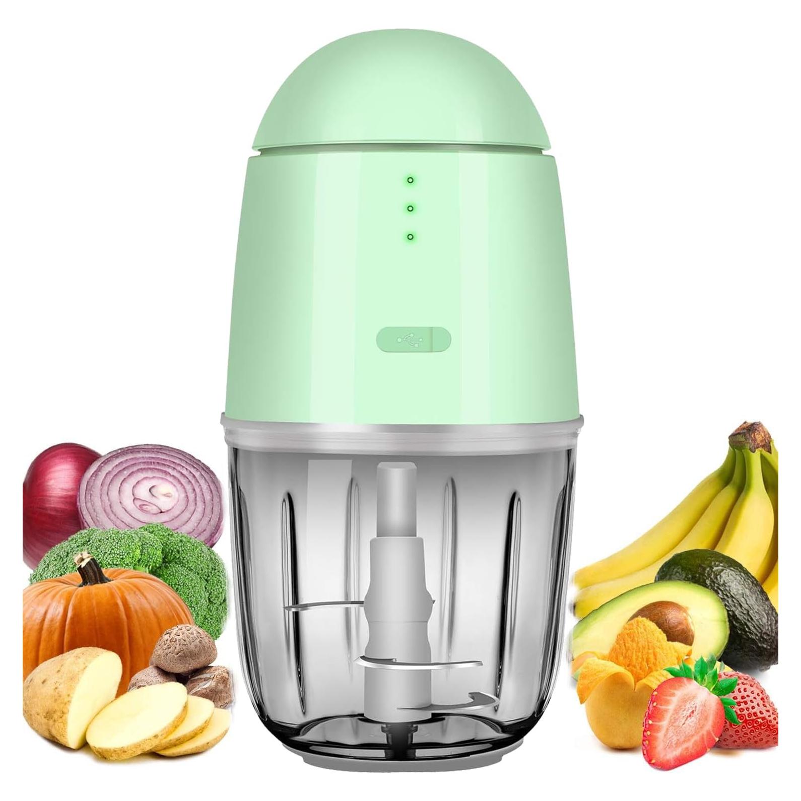 Procesador de Alimentos Mini YESIMET 1.3 Taza Verde 150W