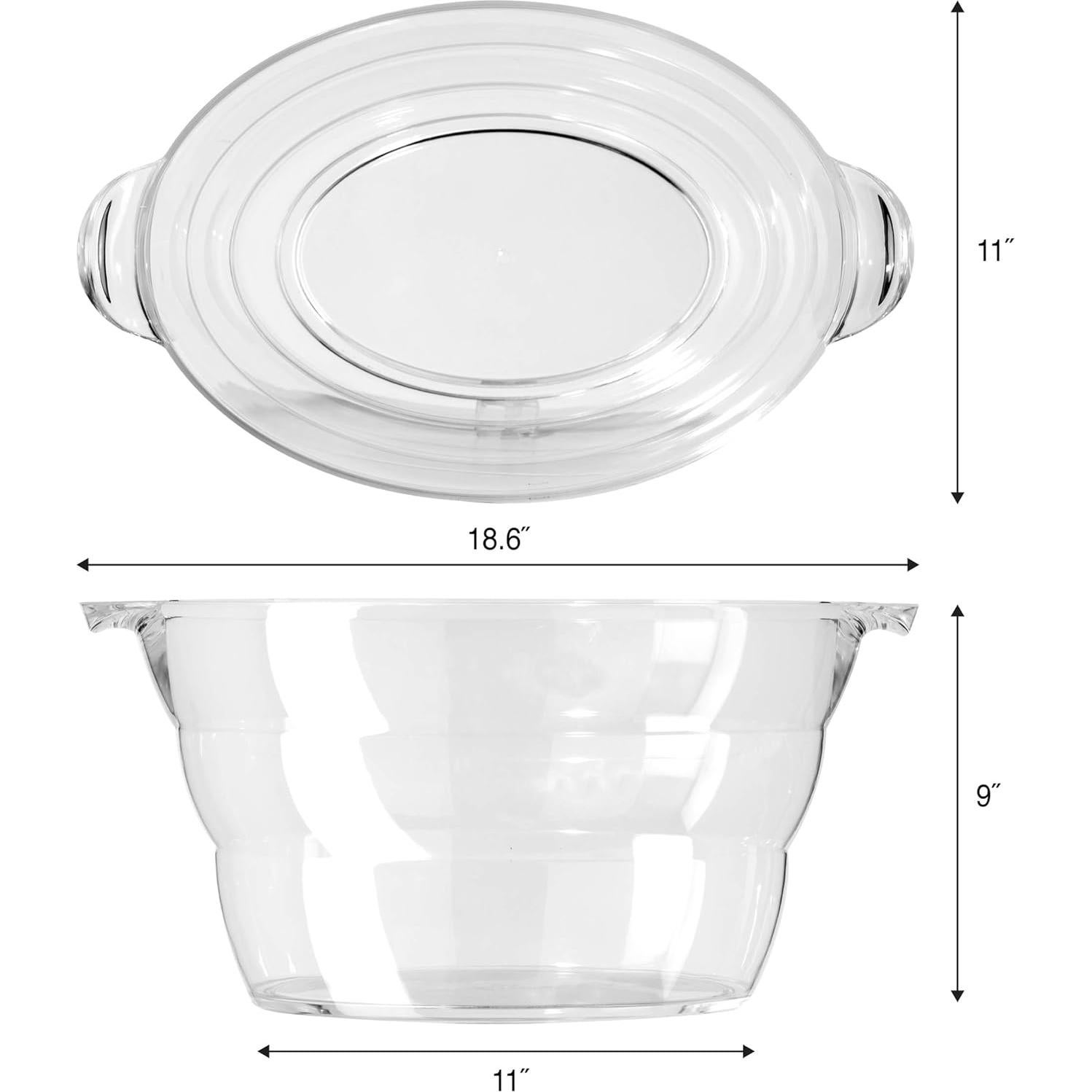 Tina de Fiesta Ovalada Oggi - Enfriador de Bebidas 47x28 cm