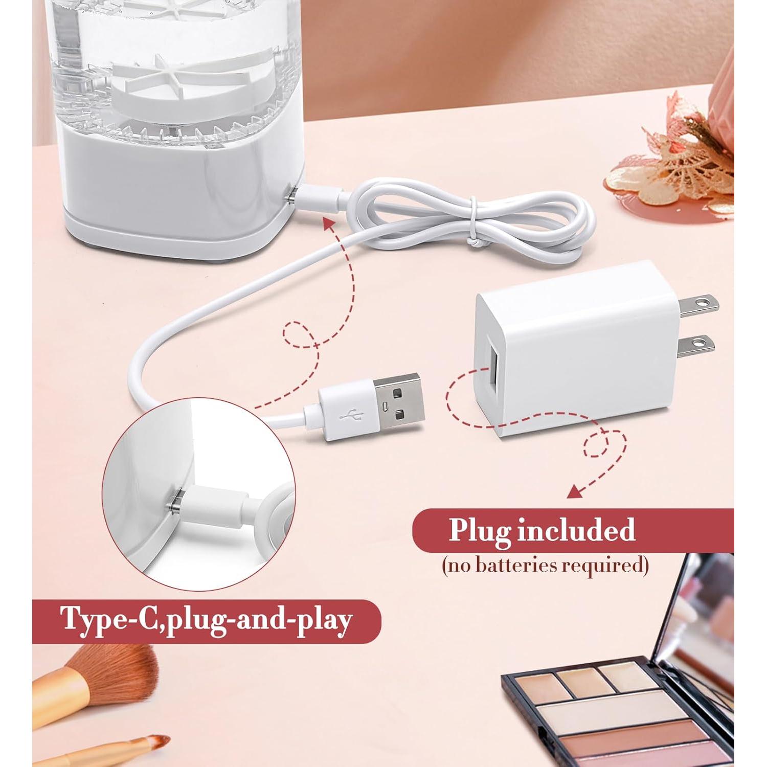 Limpiador Eléctrico de Brochas de Maquillaje HITDLTSC 7000 RPM