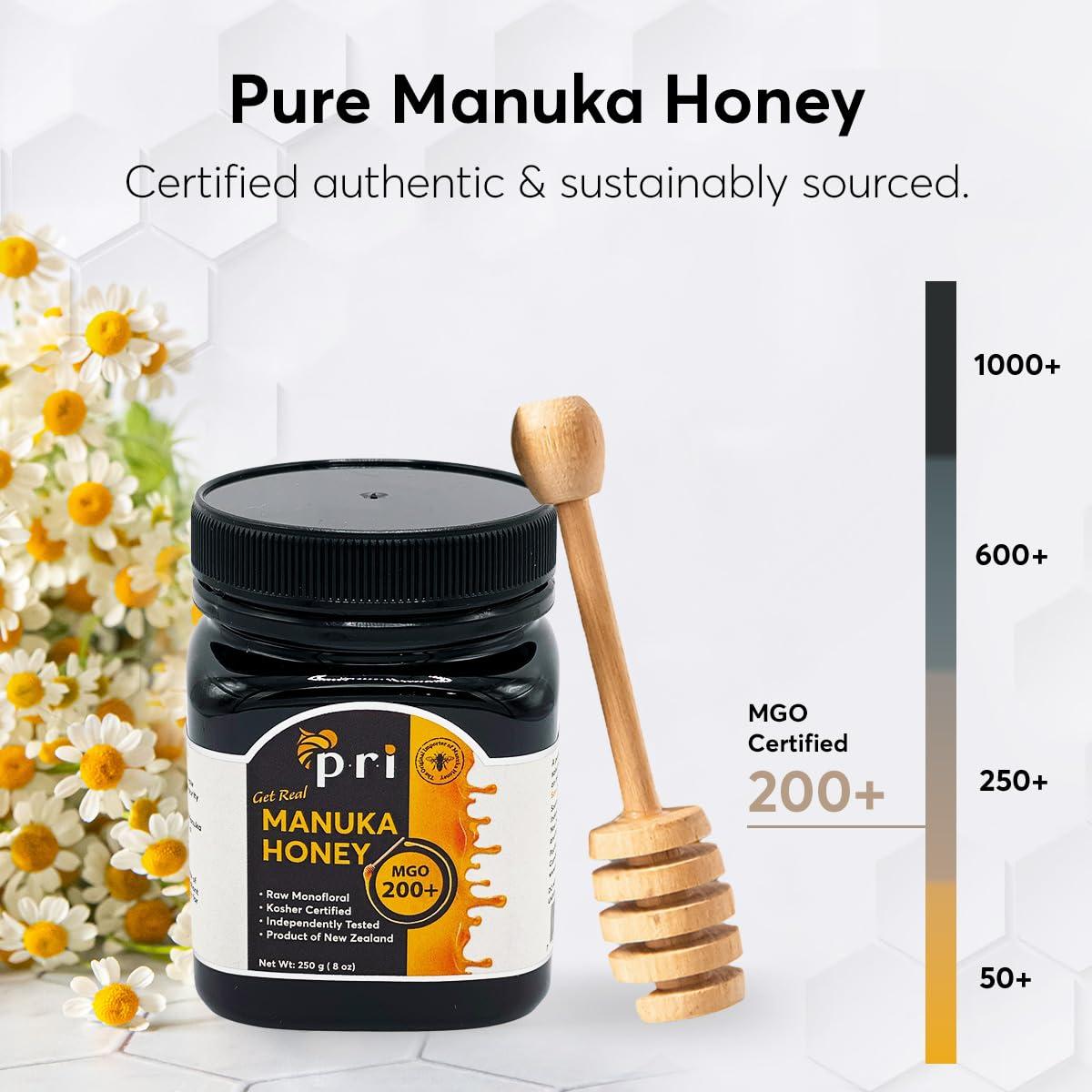 Miel de Manuka Cruda PRI MGO 200+ 250g Nueva Zelanda