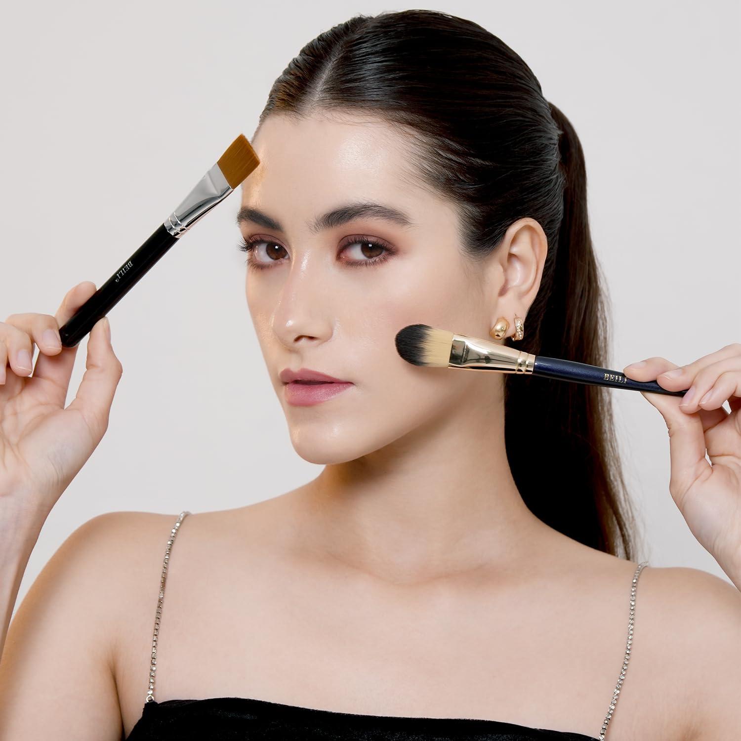 Brochas de Maquillaje BEILI 2 Piezas Sintéticas Planas 16.5 cm