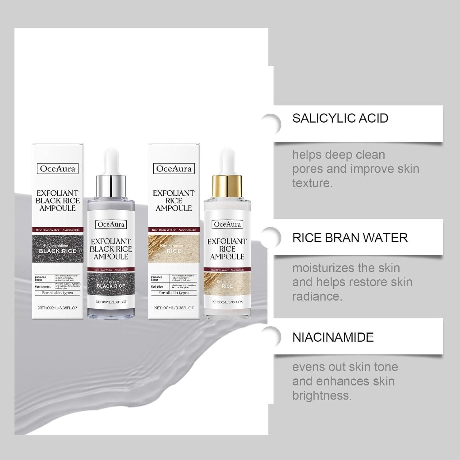 Ampoule Exfoliante Suave Axnzp 100 ml Arroz Negro y Blanco