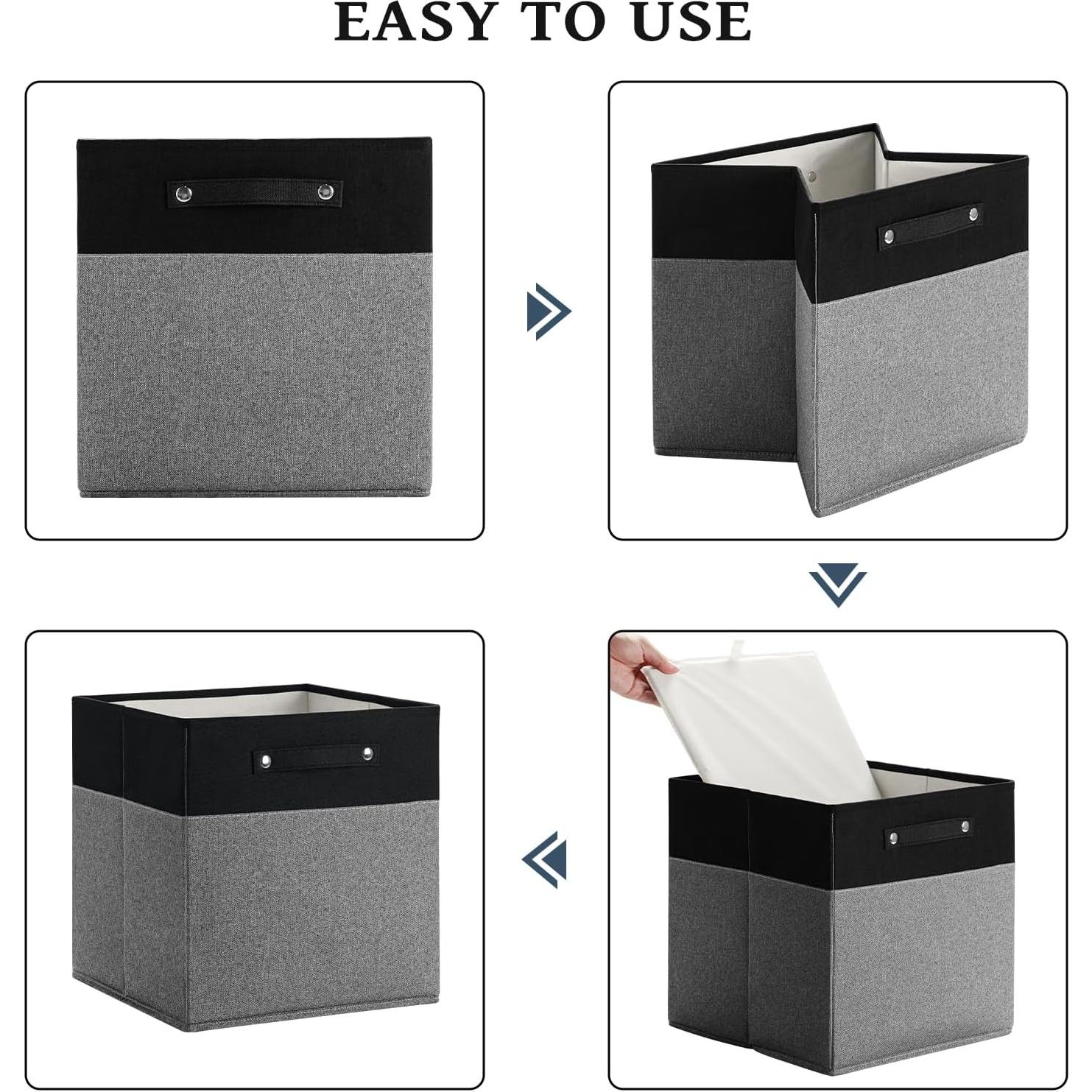 Cajas de Almacenamiento Plegables Finas 33x33cm - 4 Unidades