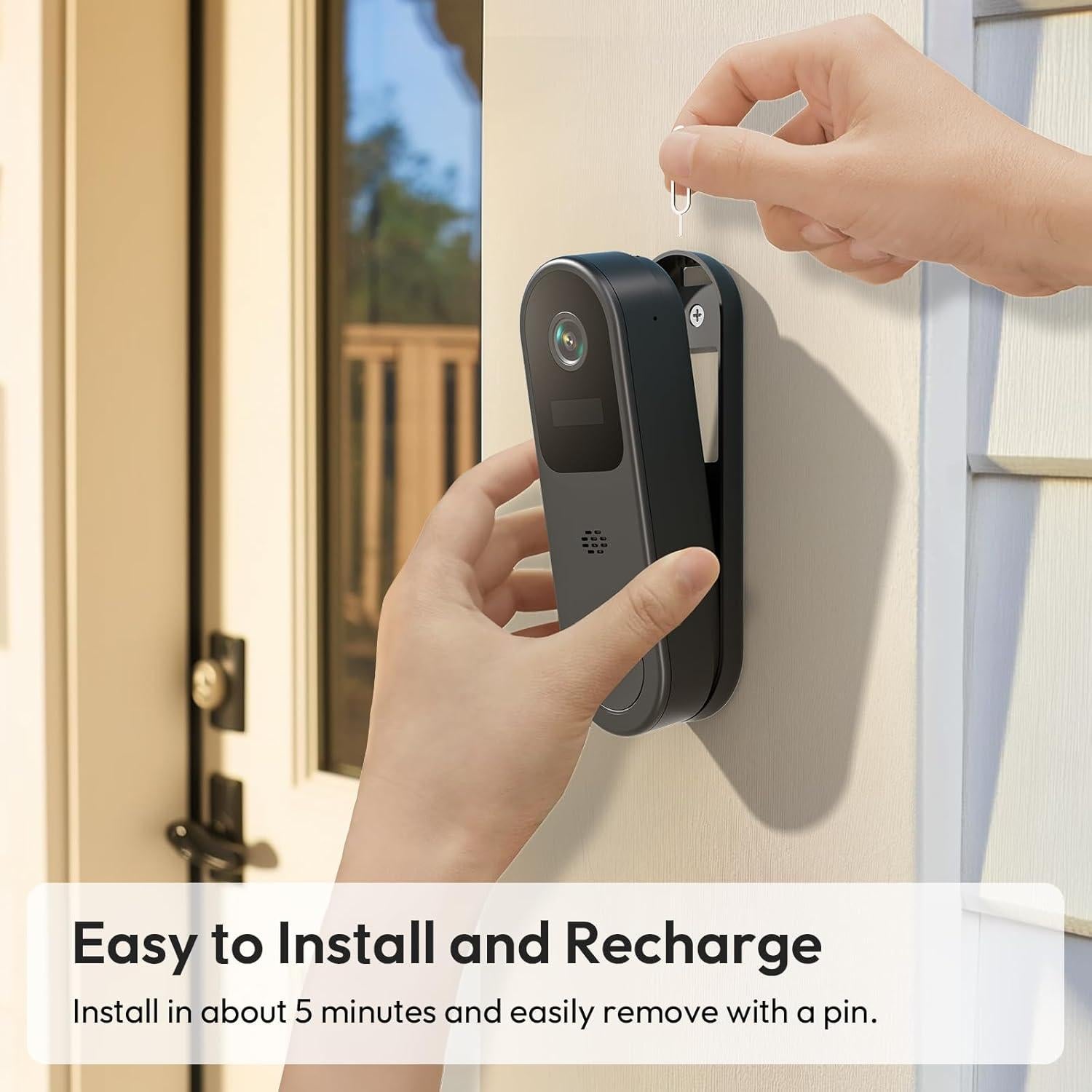 Cámara de Timbre Inalámbrico Belleye DB3 2K HD con Audio Bidireccional