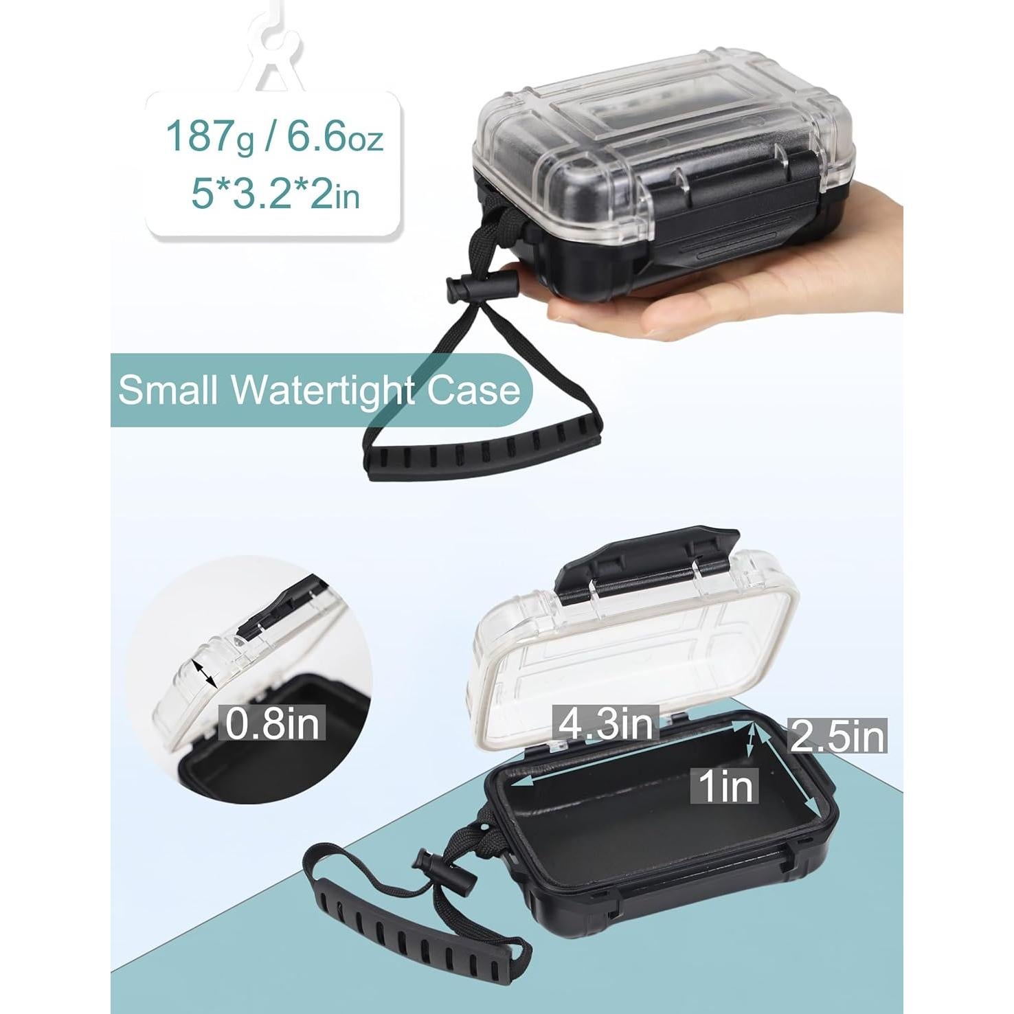 Caja Impermeable Mini Avlcoaky 12.7x7.6x5.1cm Negra