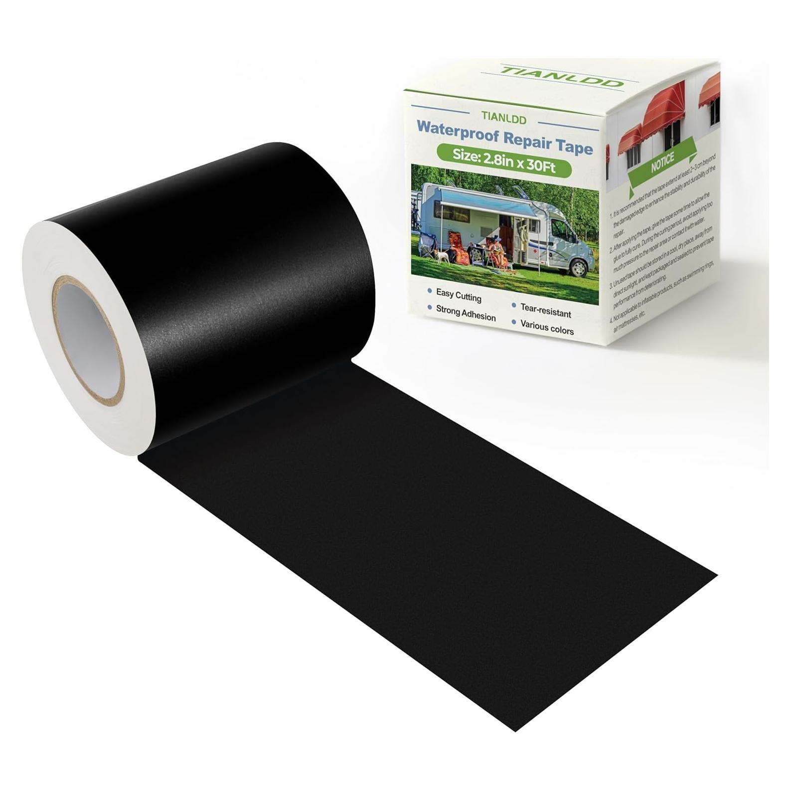 Cinta de Reparación Impermeable TIANLDD 0.71m x 9.14m Negra