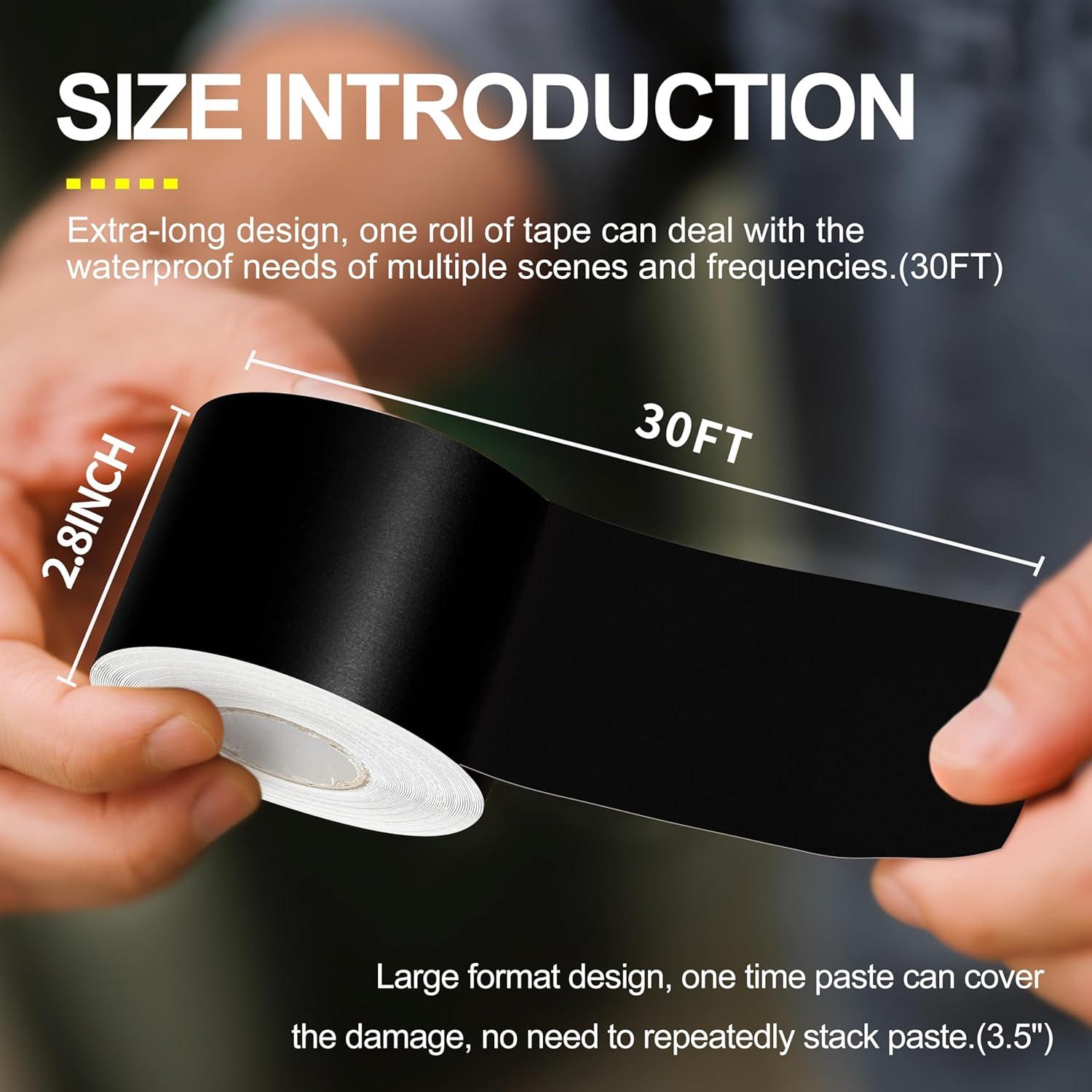 Cinta de Reparación Impermeable TIANLDD 0.71m x 9.14m Negra