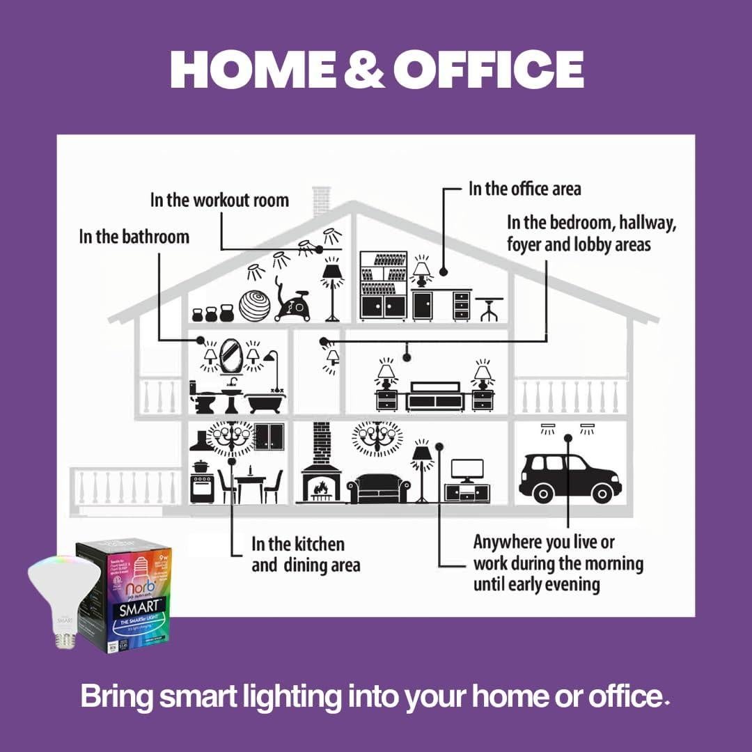 Bombillas LED Inteligentes NorbSMART BR30 9W 2-Pack