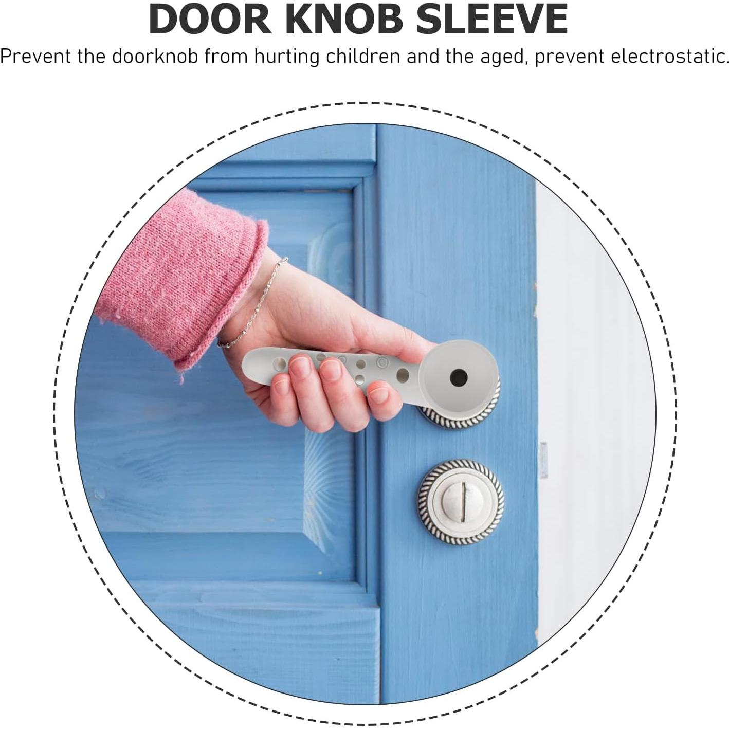 Cubiertas de Mango de Puerta LALAFINA Silicona Gris 15x9.5cm