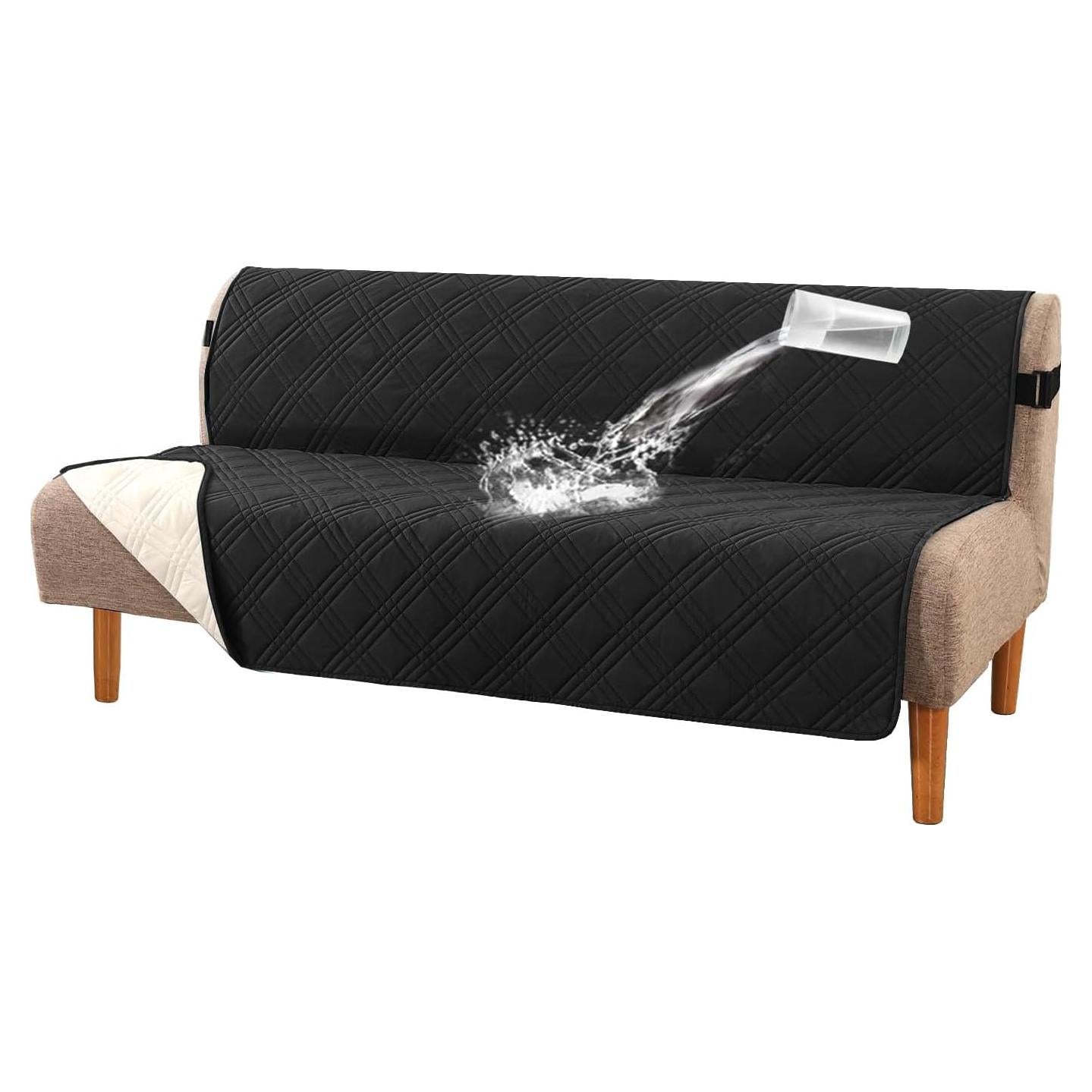 Funda de Futón H.VERSAILTEX 100% Impermeable Negro/Beige