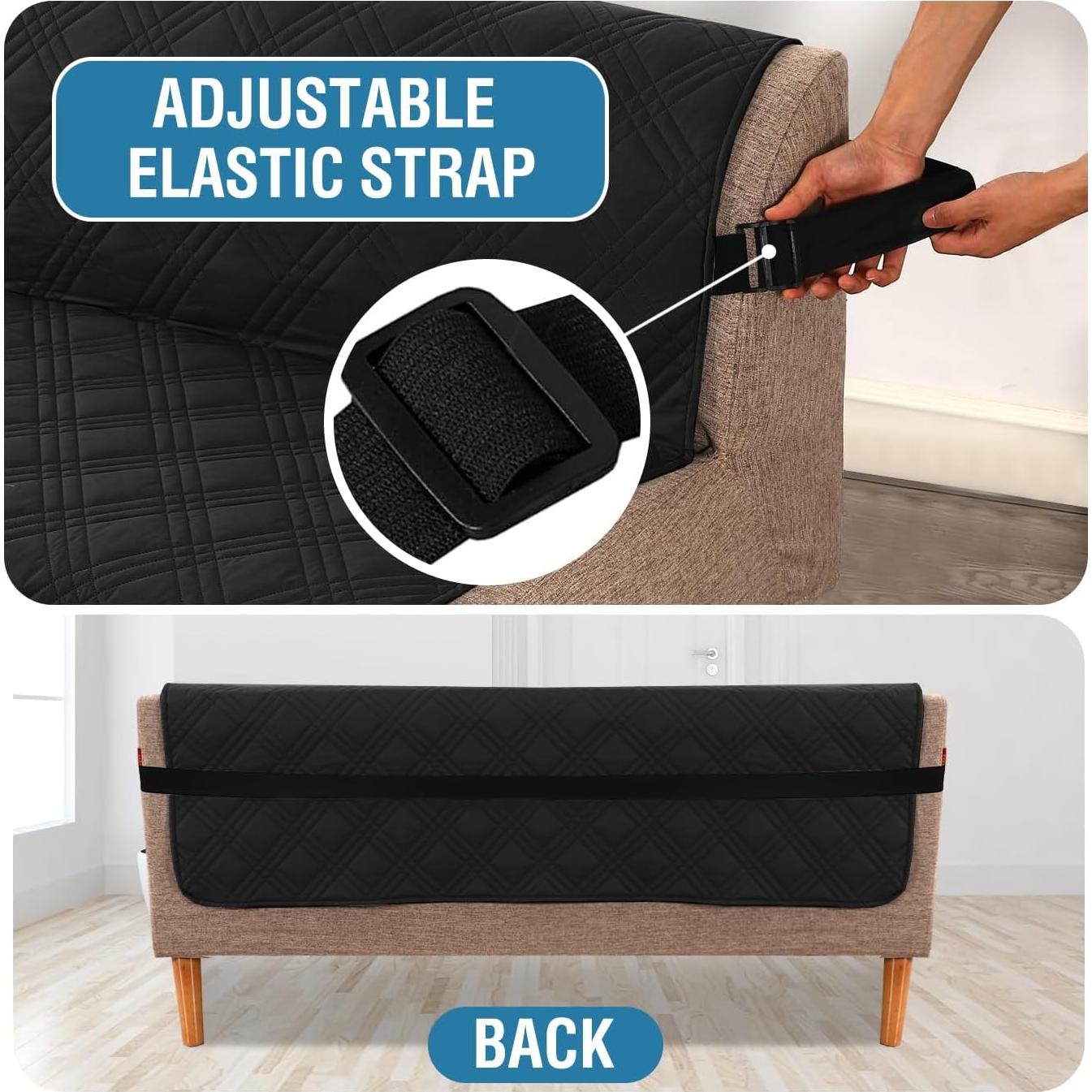 Funda de Futón H.VERSAILTEX 100% Impermeable Negro/Beige