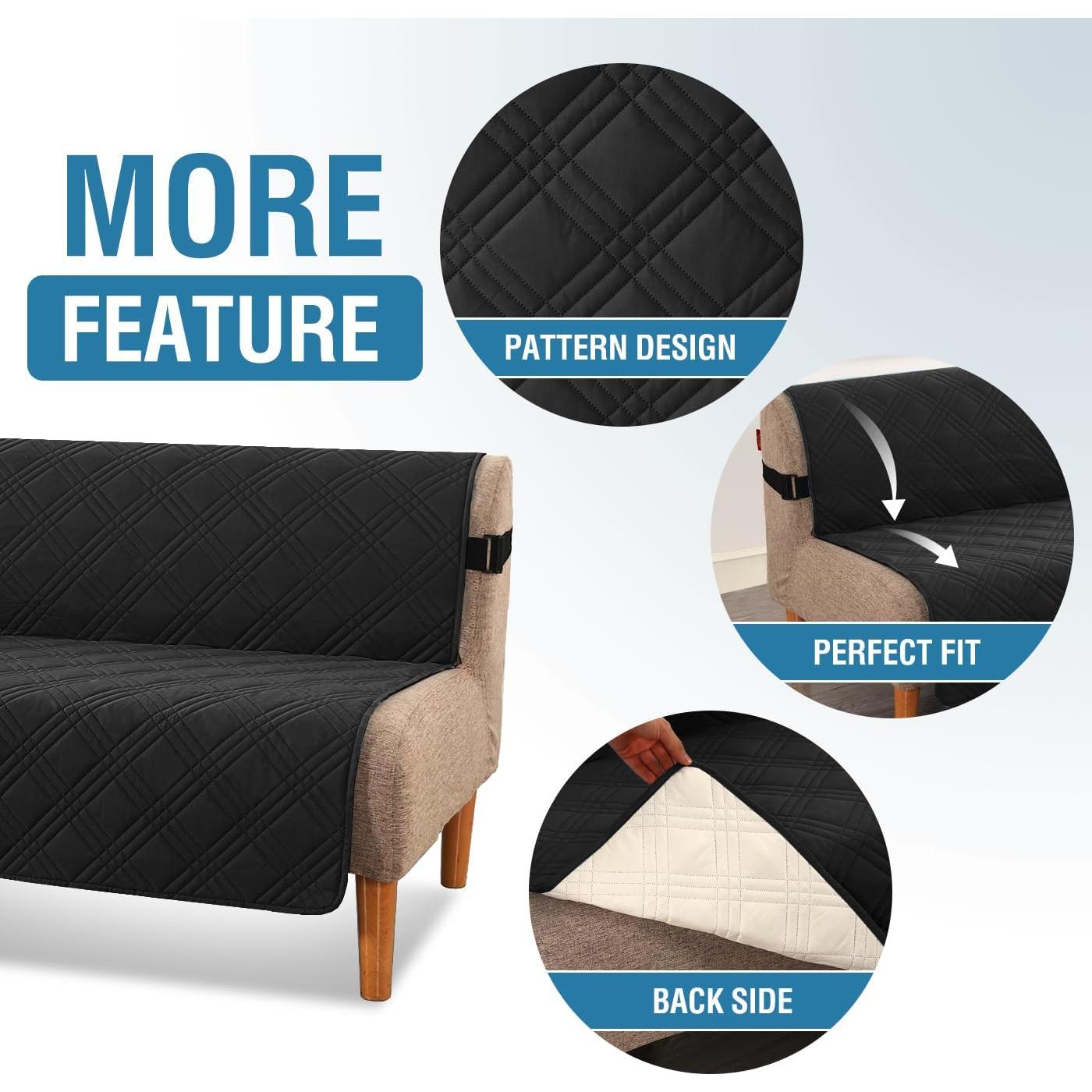 Funda de Futón H.VERSAILTEX 100% Impermeable Negro/Beige