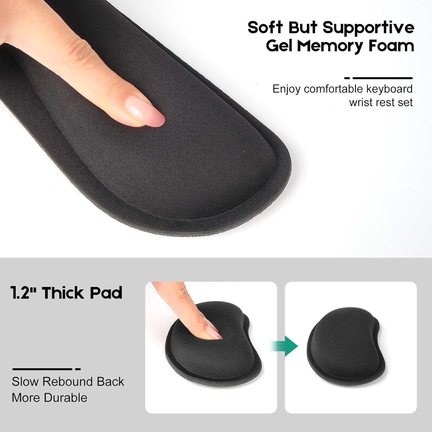 Juego de Alfombrillas de Ratón PFTGFT XXL Ergonómica 3 Piezas