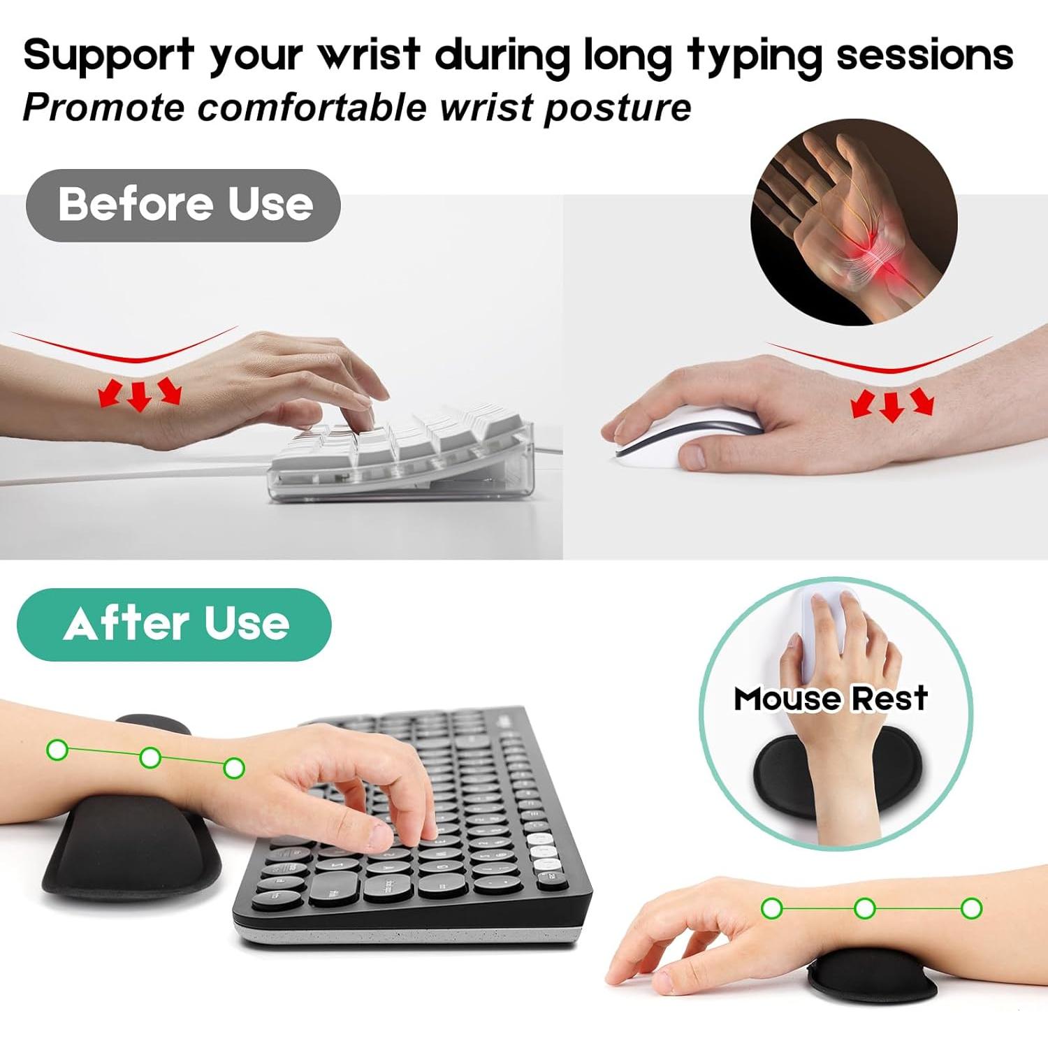 Juego de Alfombrillas de Ratón PFTGFT XXL Ergonómica 3 Piezas