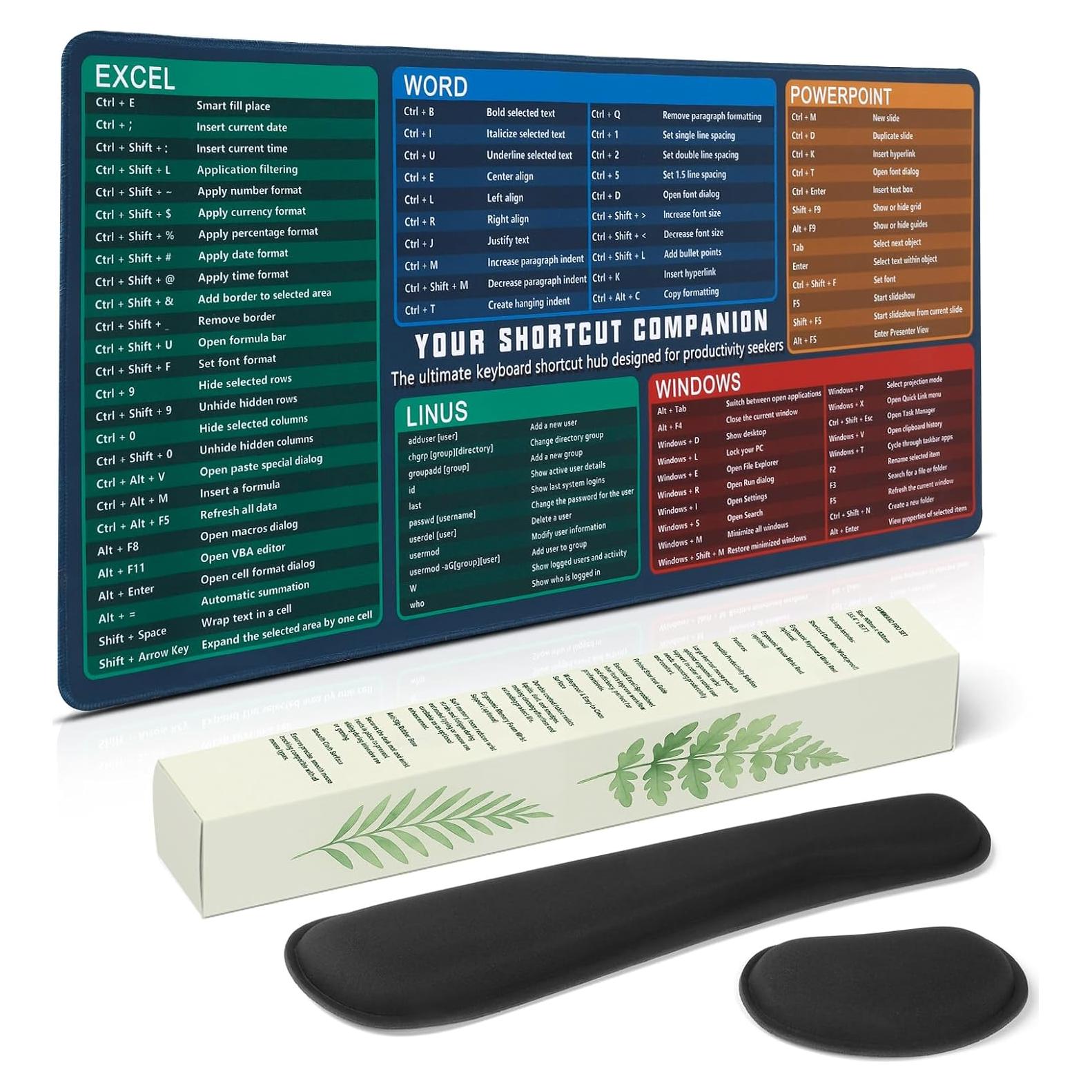 Juego de Alfombrillas de Ratón Ergonómicas PFTGFT XXL 3 Piezas