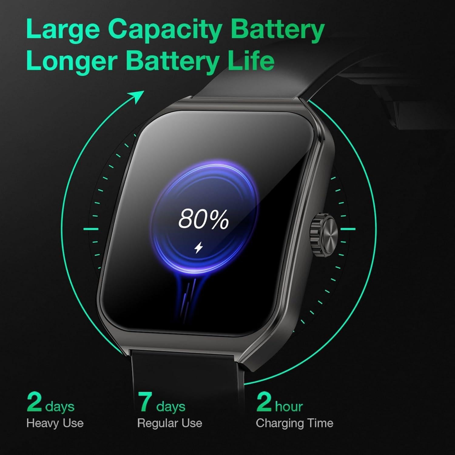 Reloj Inteligente AOLON Curve 2 HD 1.83" Negro, IP67, 120 Modos