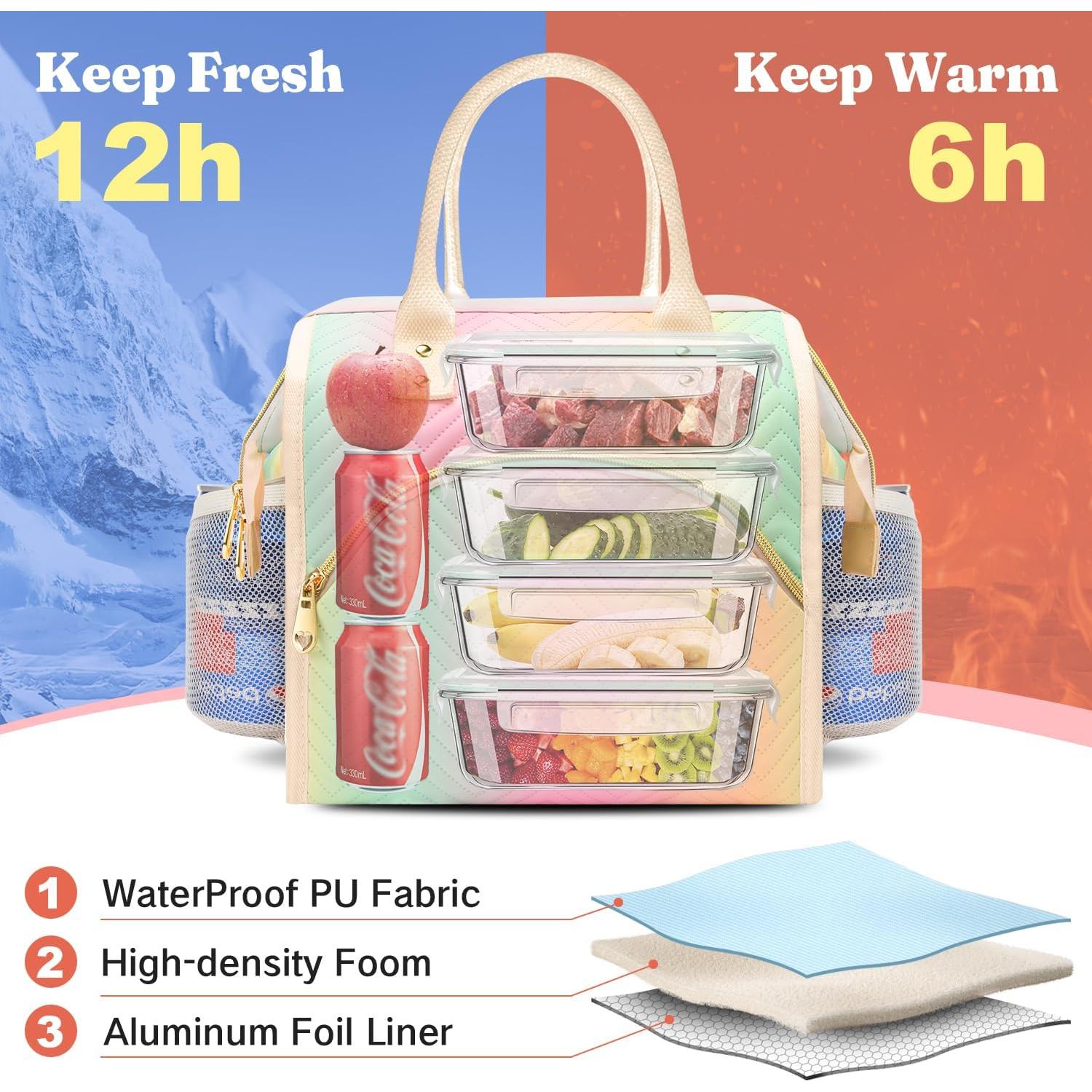 Bolsa de Almuerzo Térmica LOKASS Negra 11.81L Impermeable