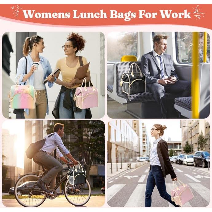 Bolsa de Almuerzo Térmica LOKASS Negra 11.81L Impermeable