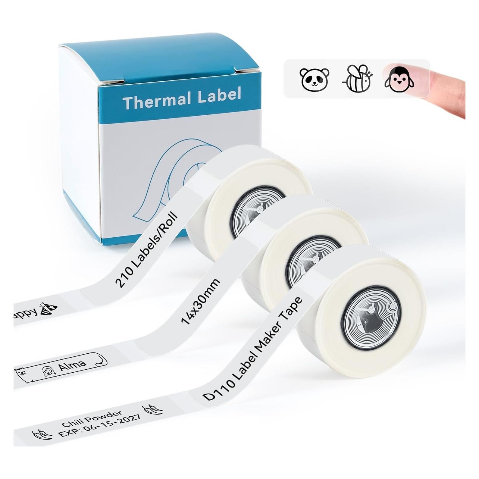 3 Rollos Cinta de Etiquetas Odolpin 14x30mm Transparente