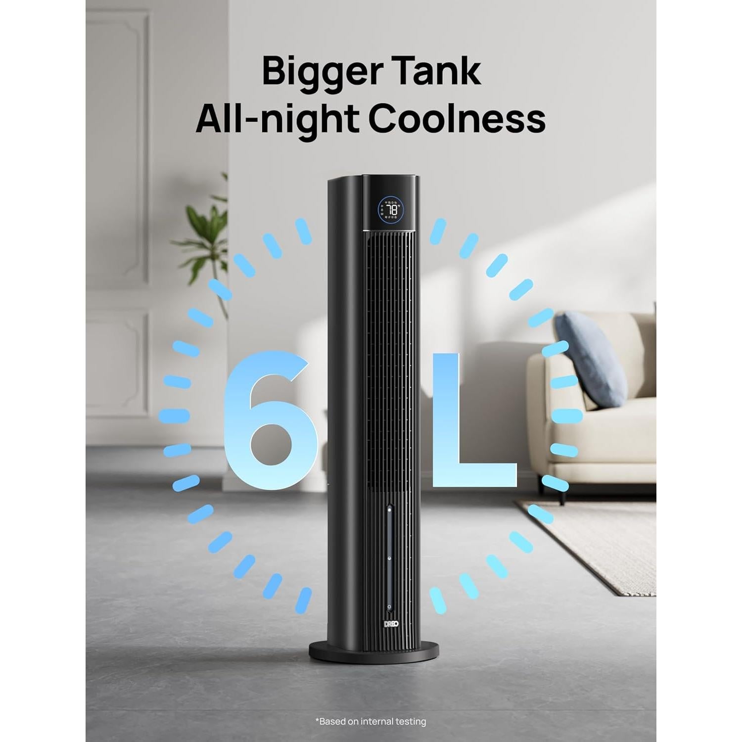 Enfriador Evaporativo Dreo IceWind 712S 6L Control APP Negro