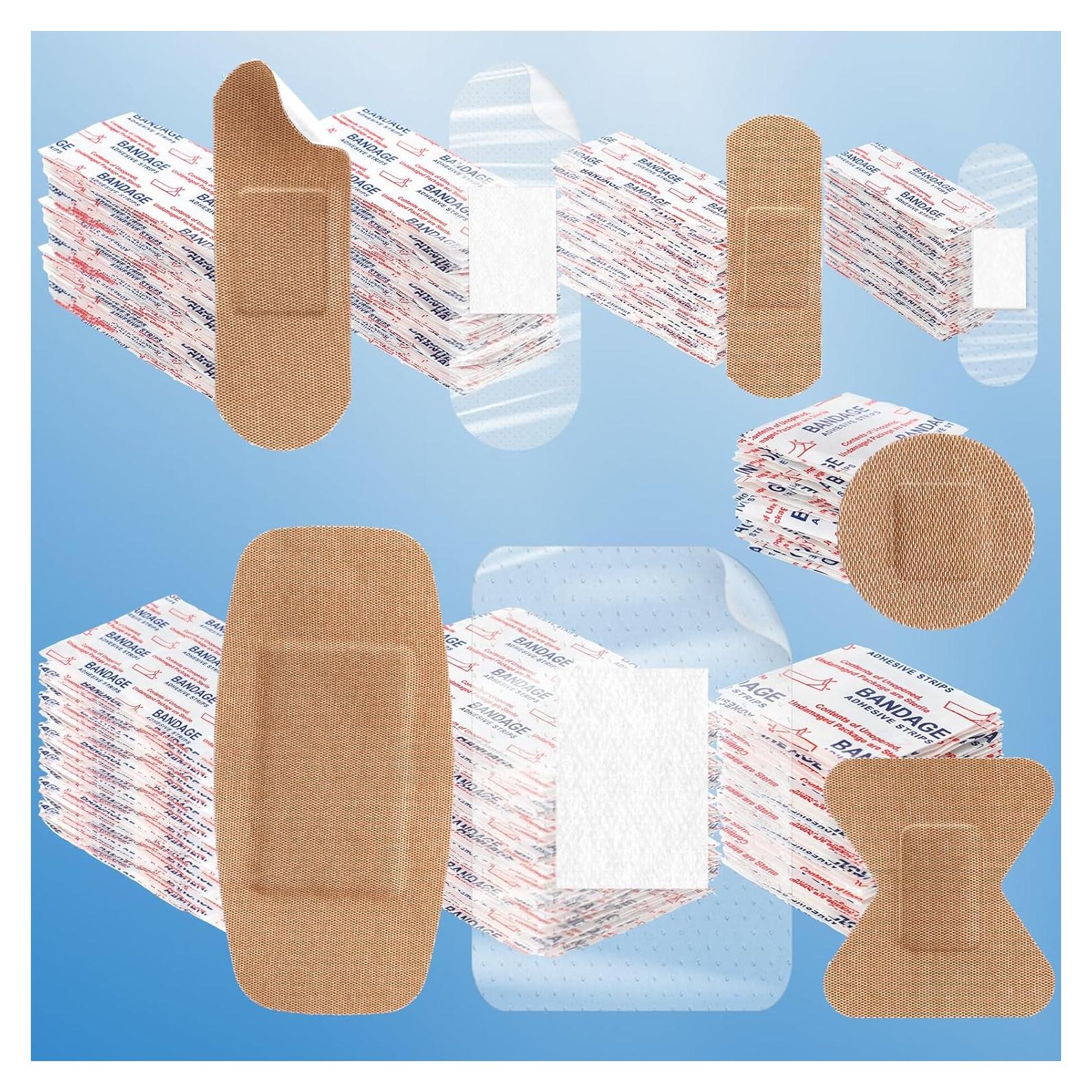 300 Vendajes Adhesivos Estériles Geiserailie Variados para Primeros Auxilios