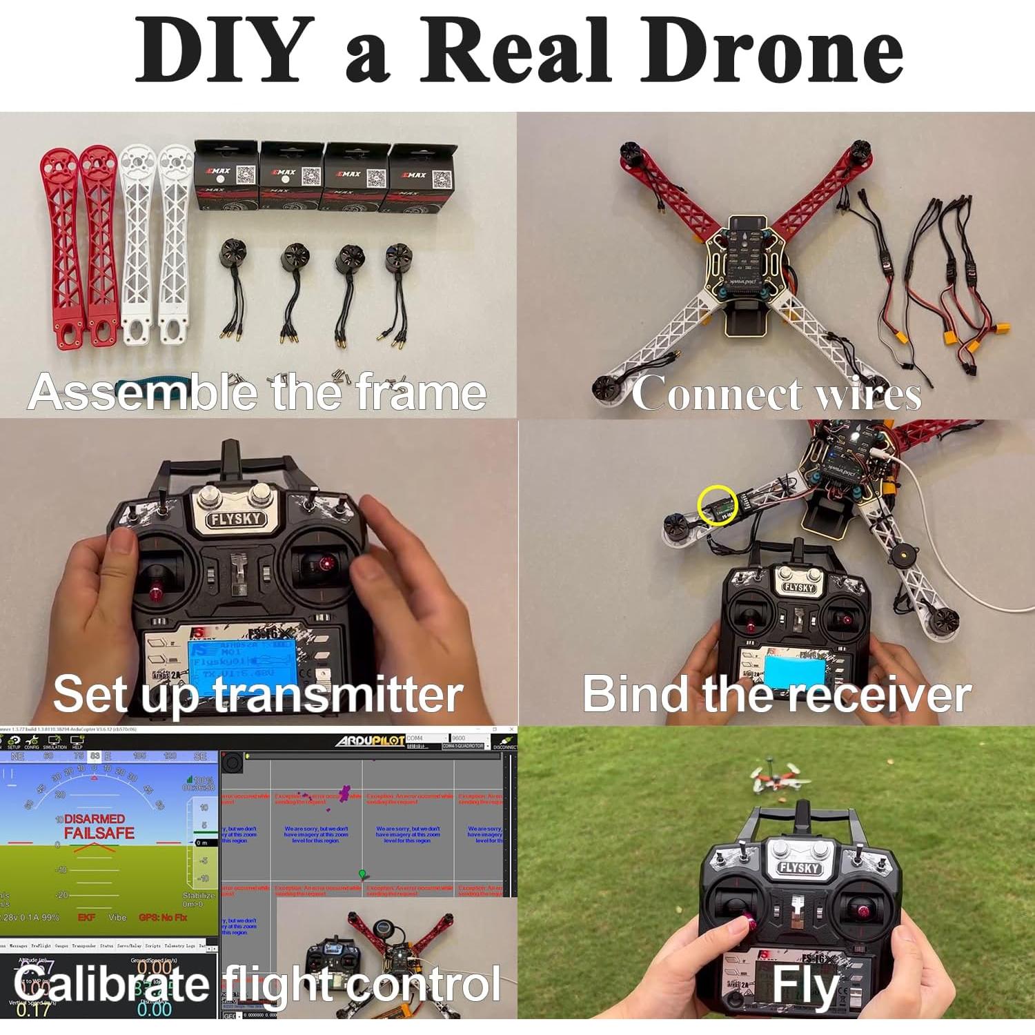 Kit Drone HAWK'S WORK F450 DIY con Pixhawk y GPS