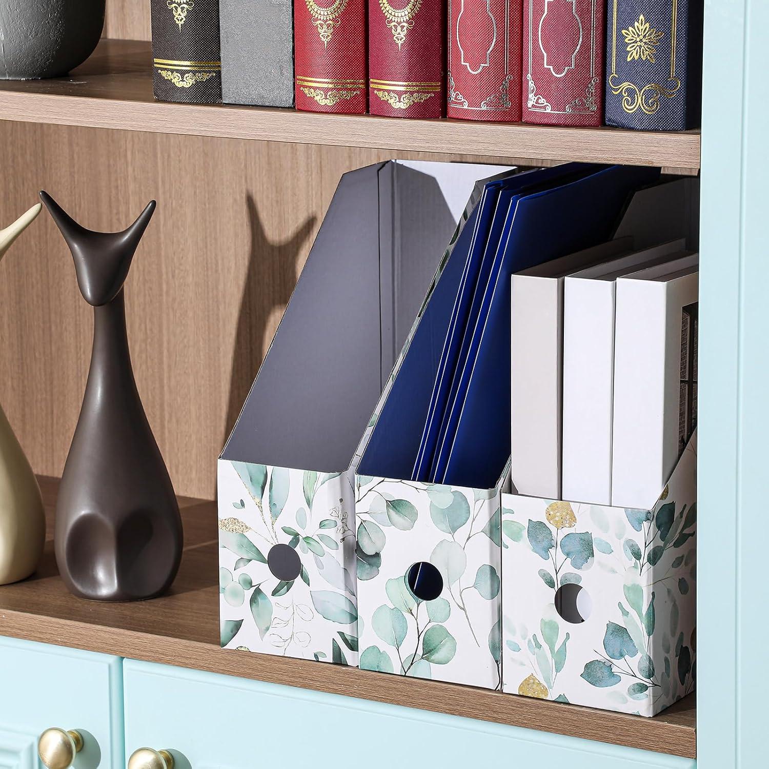 PerKoop Carpetas de Archivo Plegables 6 Pcs Hojas de Eucalipto