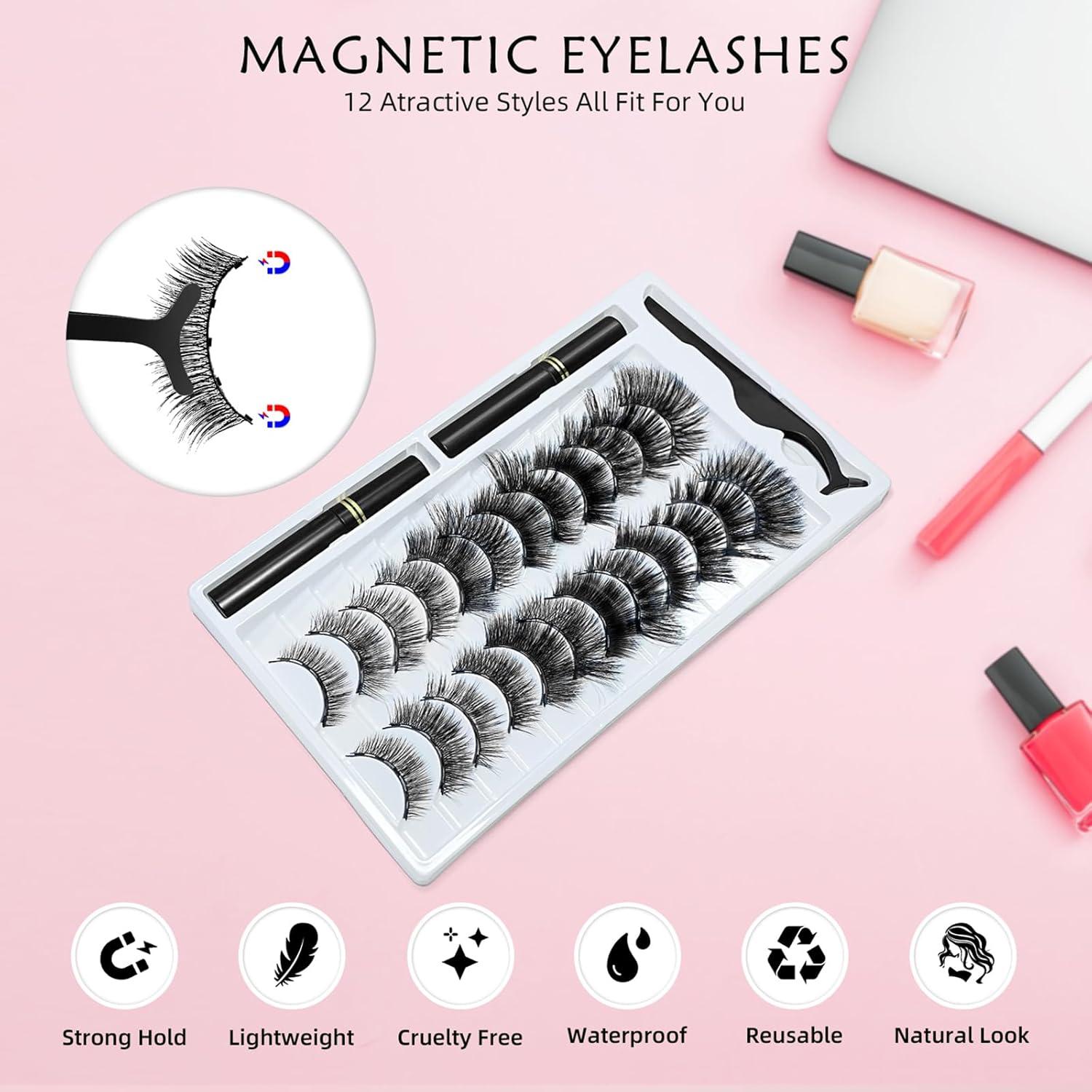 Kit de Pestañas Magnéticas Kistep - 12 Pares Reutilizables