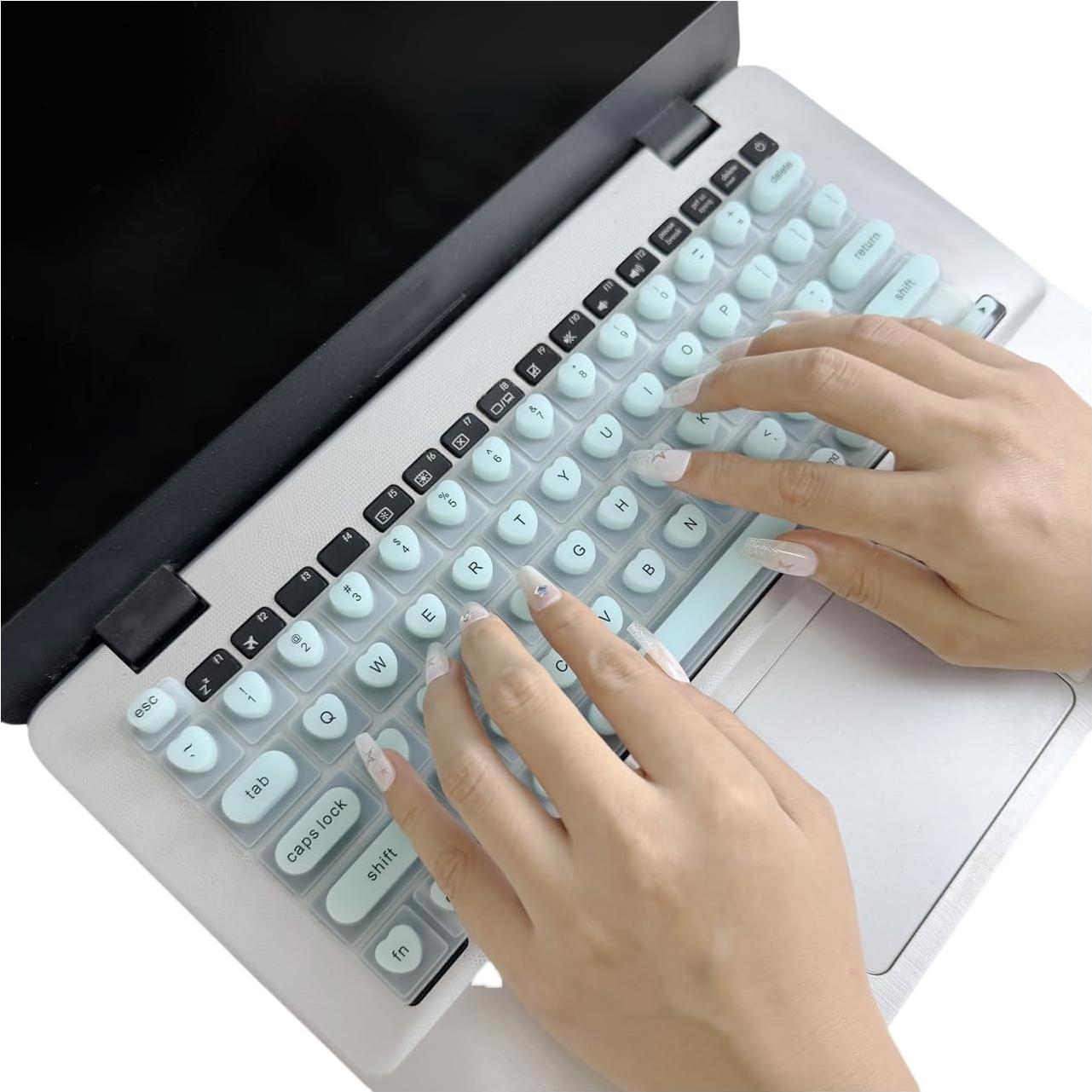 Cubierta de Teclado Silicona Ergonomica Verde para MacBook