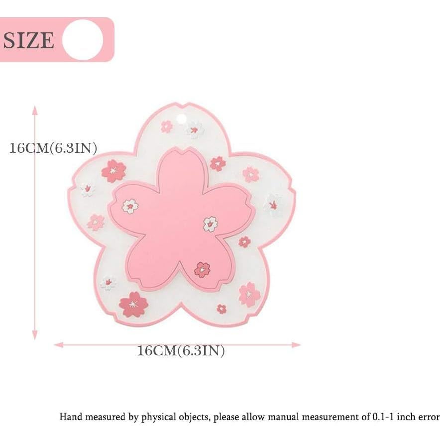 Tapete Antideslizante para Taza Binoster Flor de Cerezo 16cm 2PCS