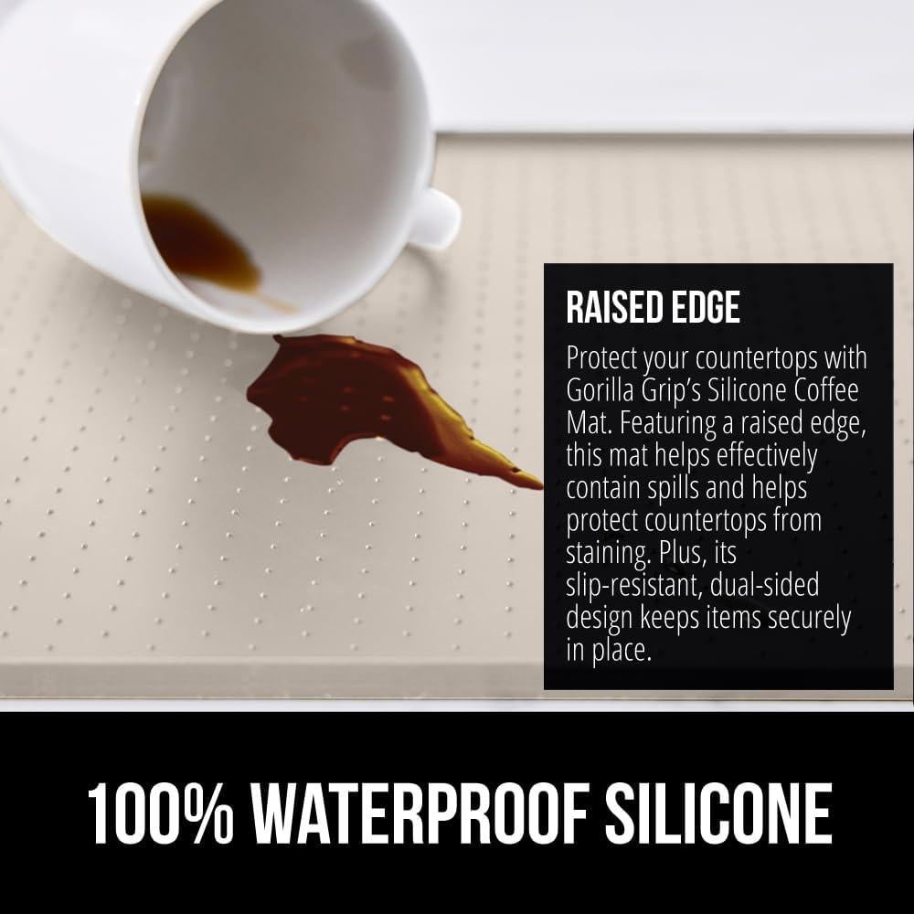 Mate de Café de Silicona Gorilla Grip 25.4x35.6 cm Almendra