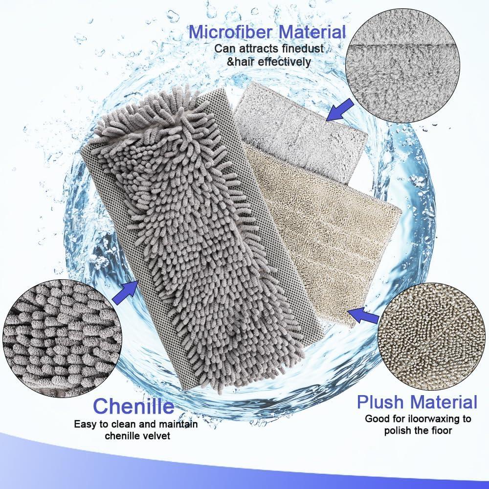 Mopa de Microfibra Profesional Godiyyer con Mango de Acero Inoxidable 147 cm