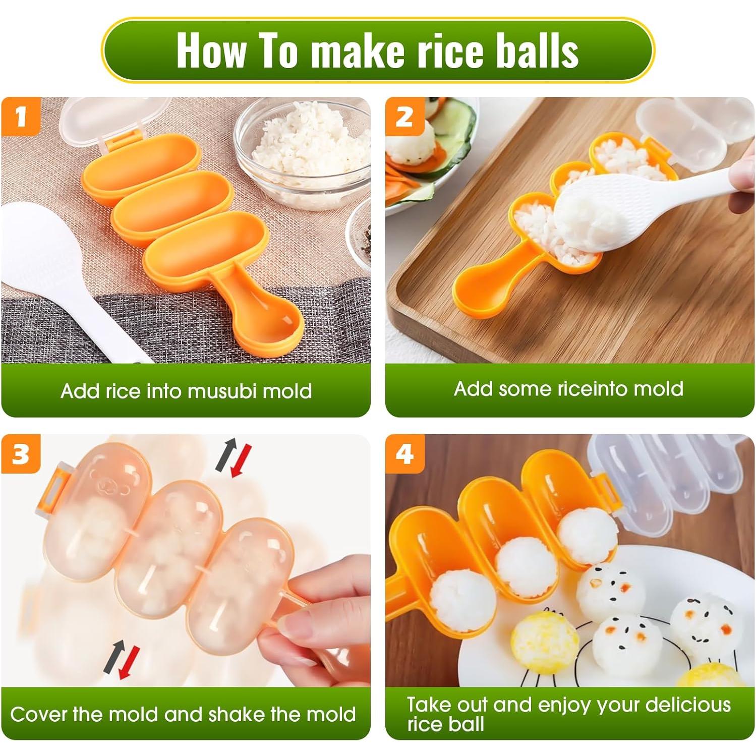 Molde para Hacer Bolas de Arroz Upoomart con Agitadores y Espátulas