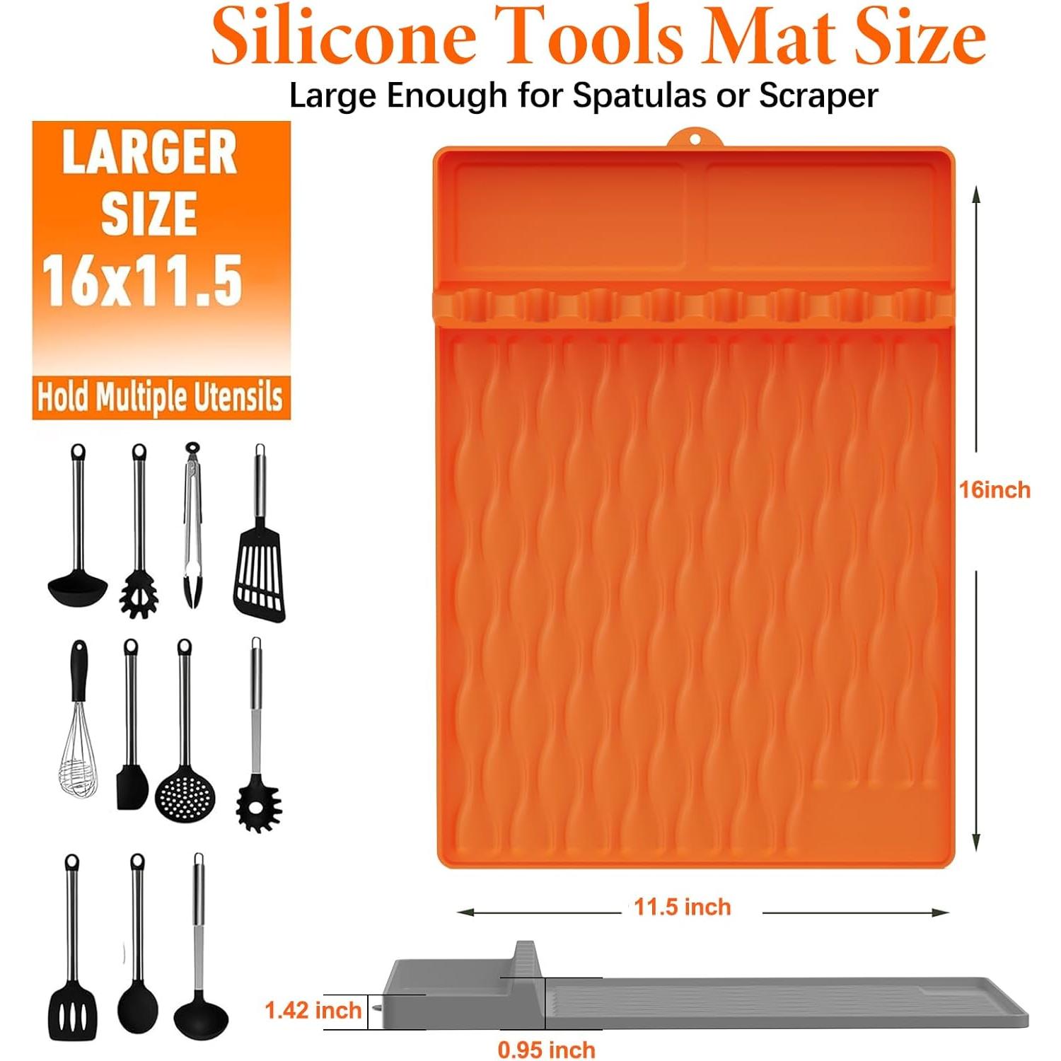 Juego de 2 Tapetes de Silicona Blackstone 40x28 cm Antideslizantes