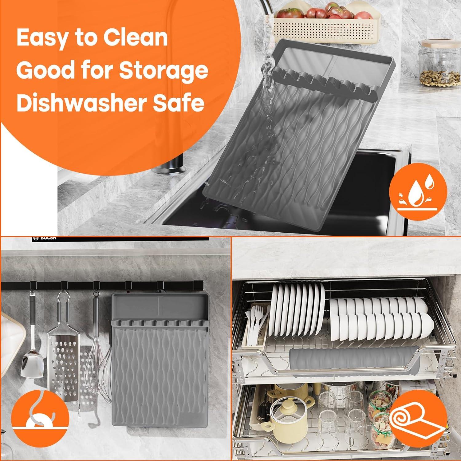 Juego de 2 Tapetes de Silicona Blackstone 40x28 cm Antideslizantes