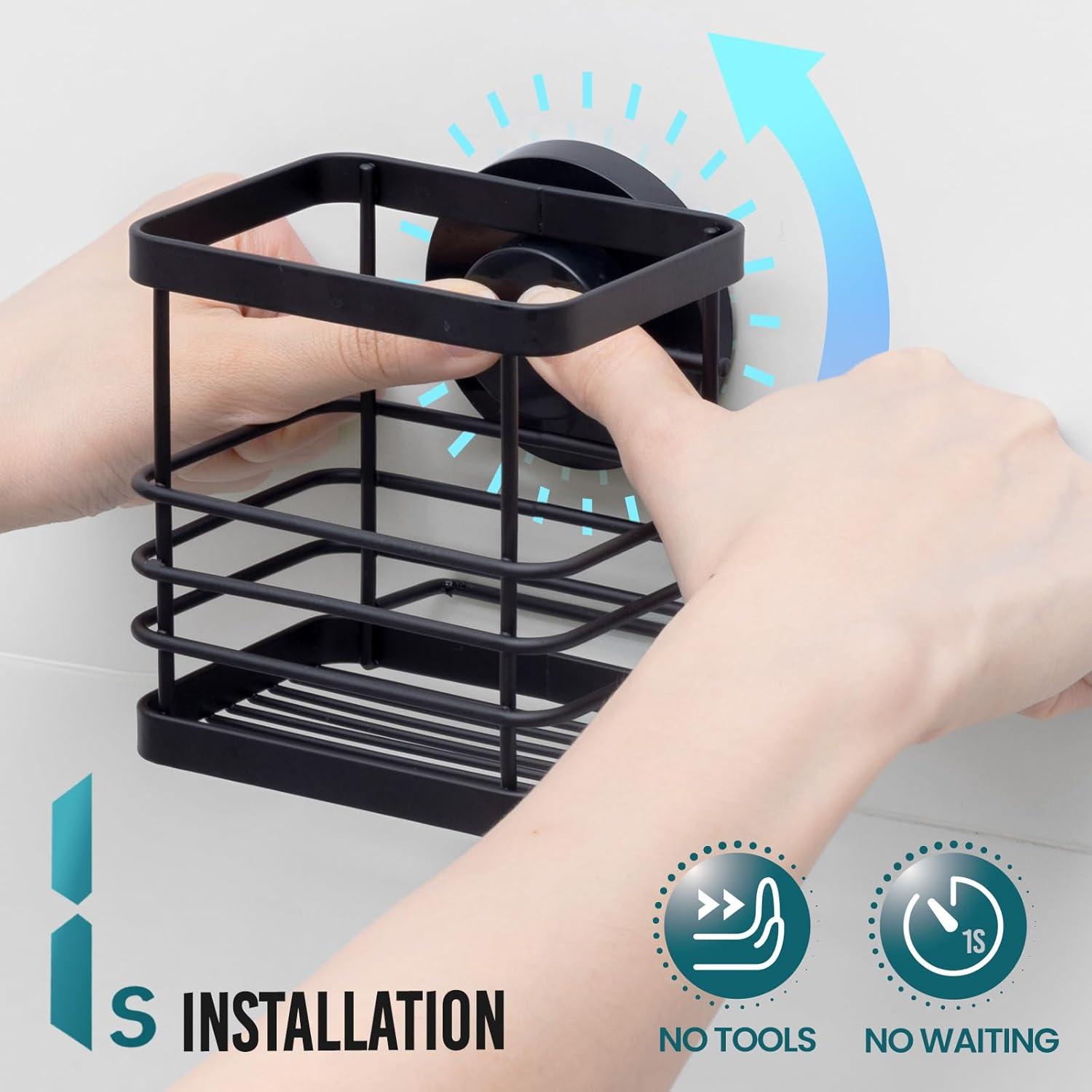 Soporte de Cepillo de Dientes TAILI Negro Acero Inoxidable