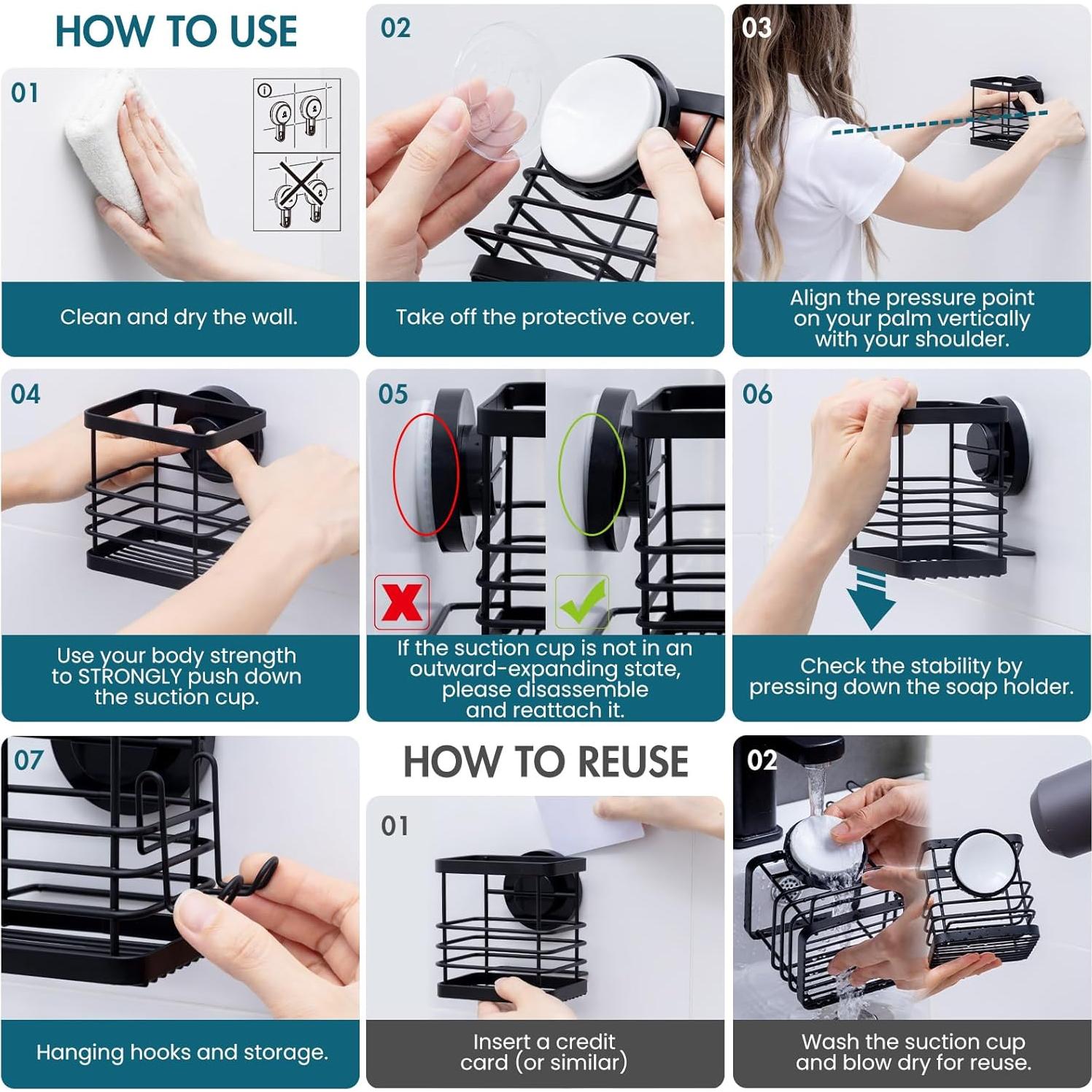 Soporte de Cepillo de Dientes TAILI Negro Acero Inoxidable