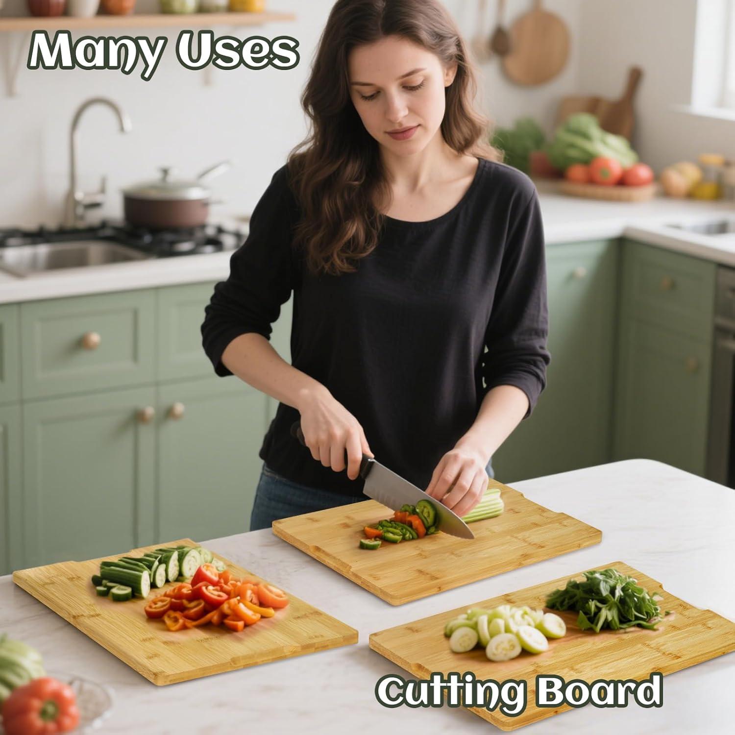 Juego de Tablas de Charcutería Zenxylo 2024 - Bambú 39.9x29.9 cm