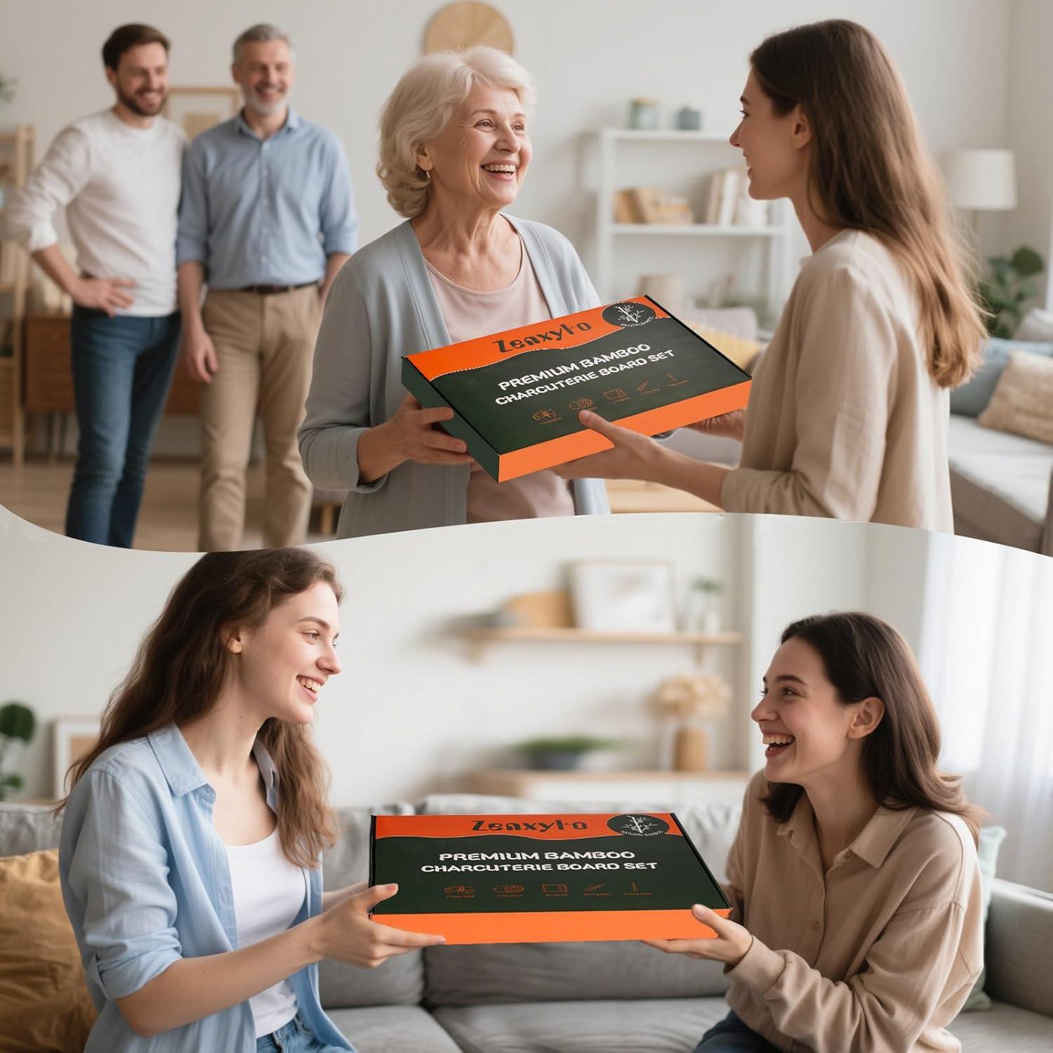 Juego de Tablas de Charcutería Zenxylo 2024 - Bambú 39.9x29.9 cm