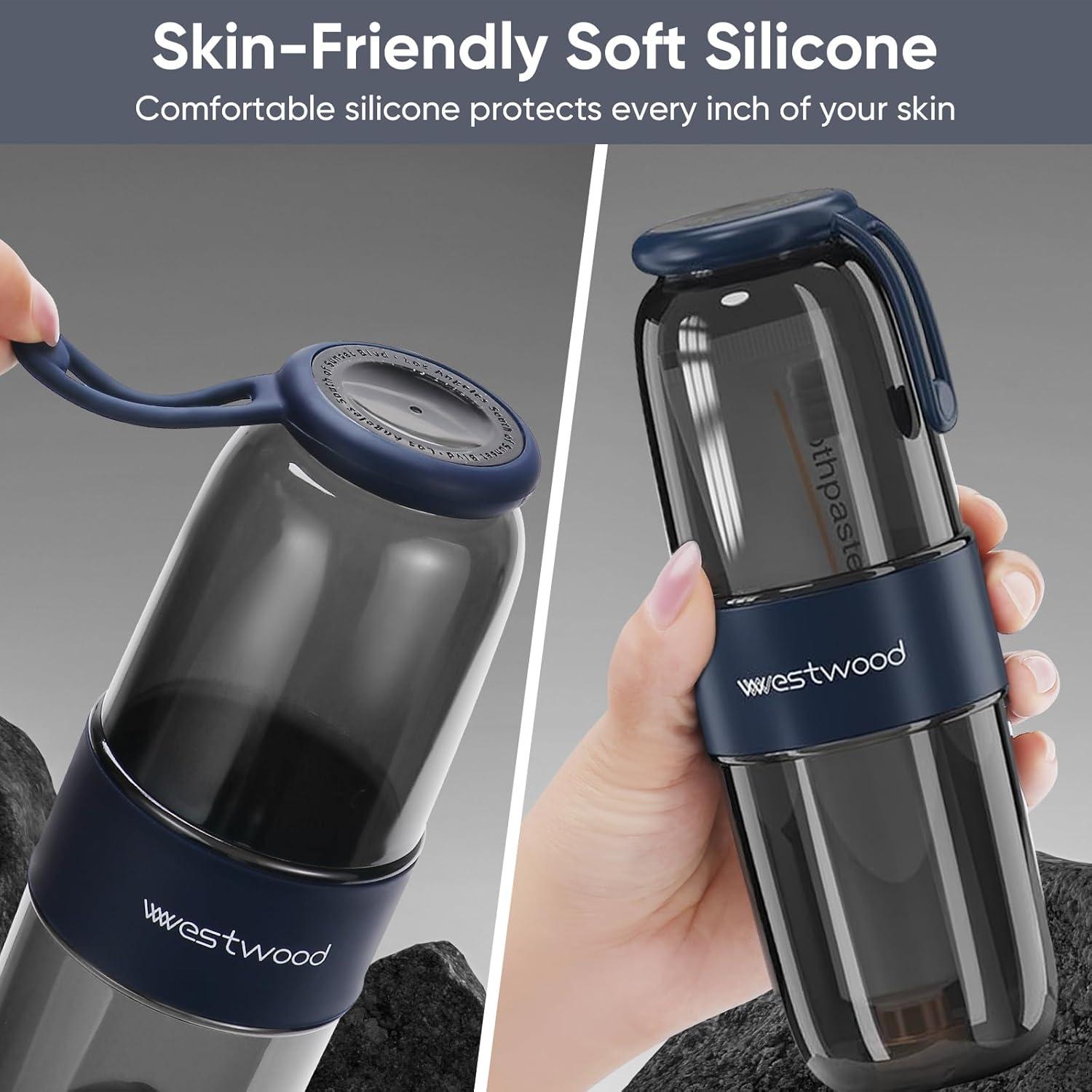 Estuche de Cepillo de Dientes de Viaje Stylitzy Negro 20.3cm