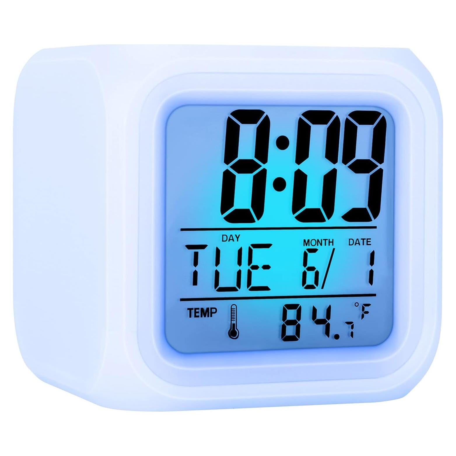 Reloj Despertador Digital YouJabz con Luz Nocturna 7 Colores