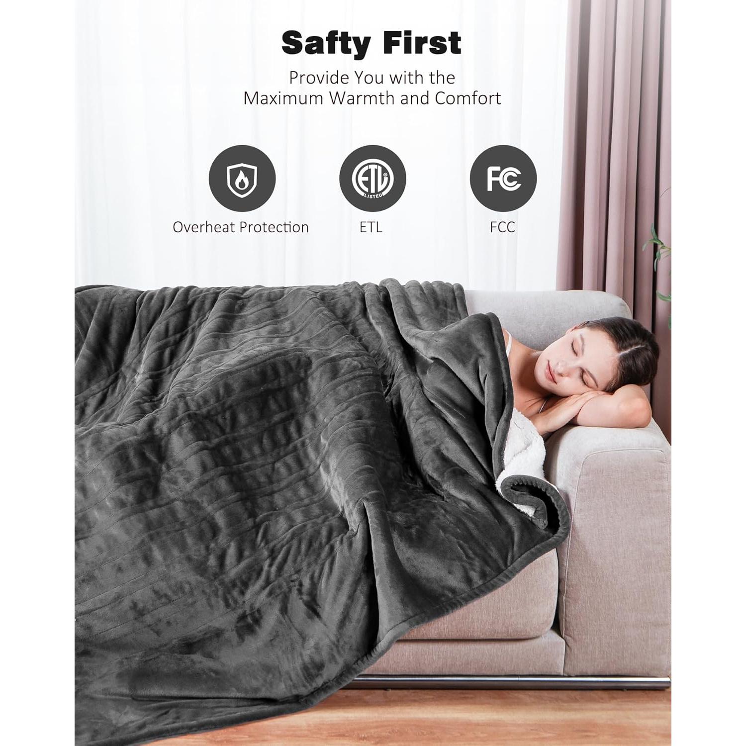 Manta Eléctrica Yokimisu 127x152 cm 9 Niveles Calentamiento