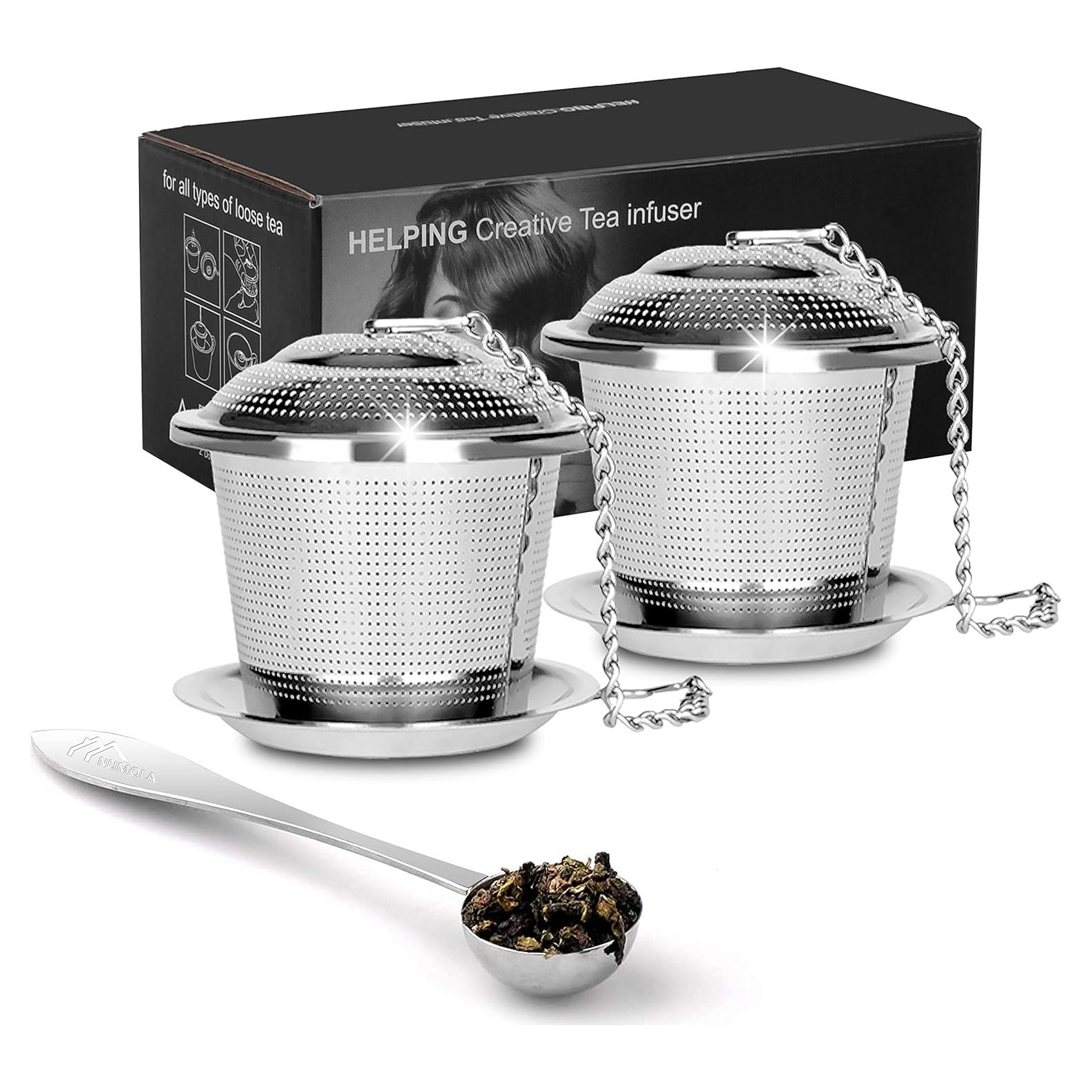 Infusor de Té Numola Acero Inoxidable con Cuchara y Bandejas