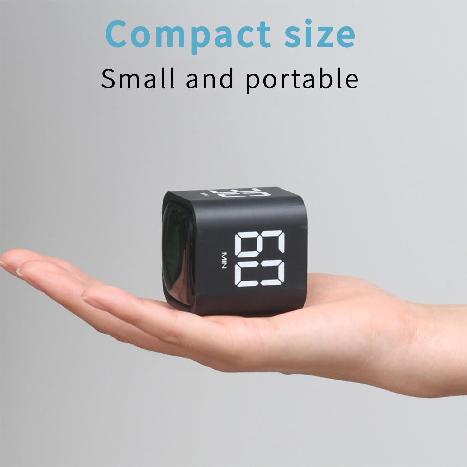 Temporizador Pomodoro QUMOX Negro con Alertas y Cuentas Regresivas