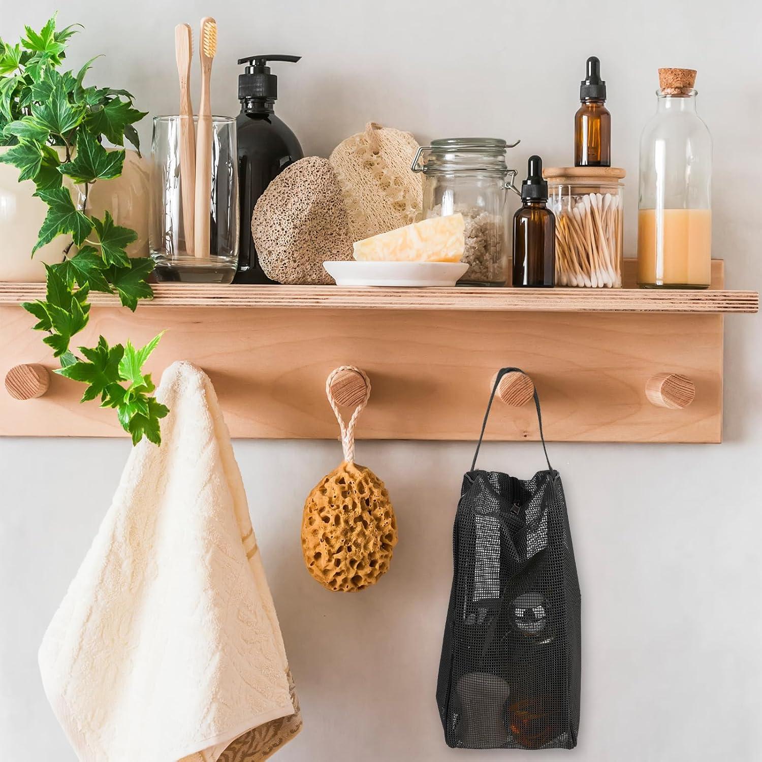 Bolsa de Ducha de Malla Cobee Negra 25x16cm Secado Rápido