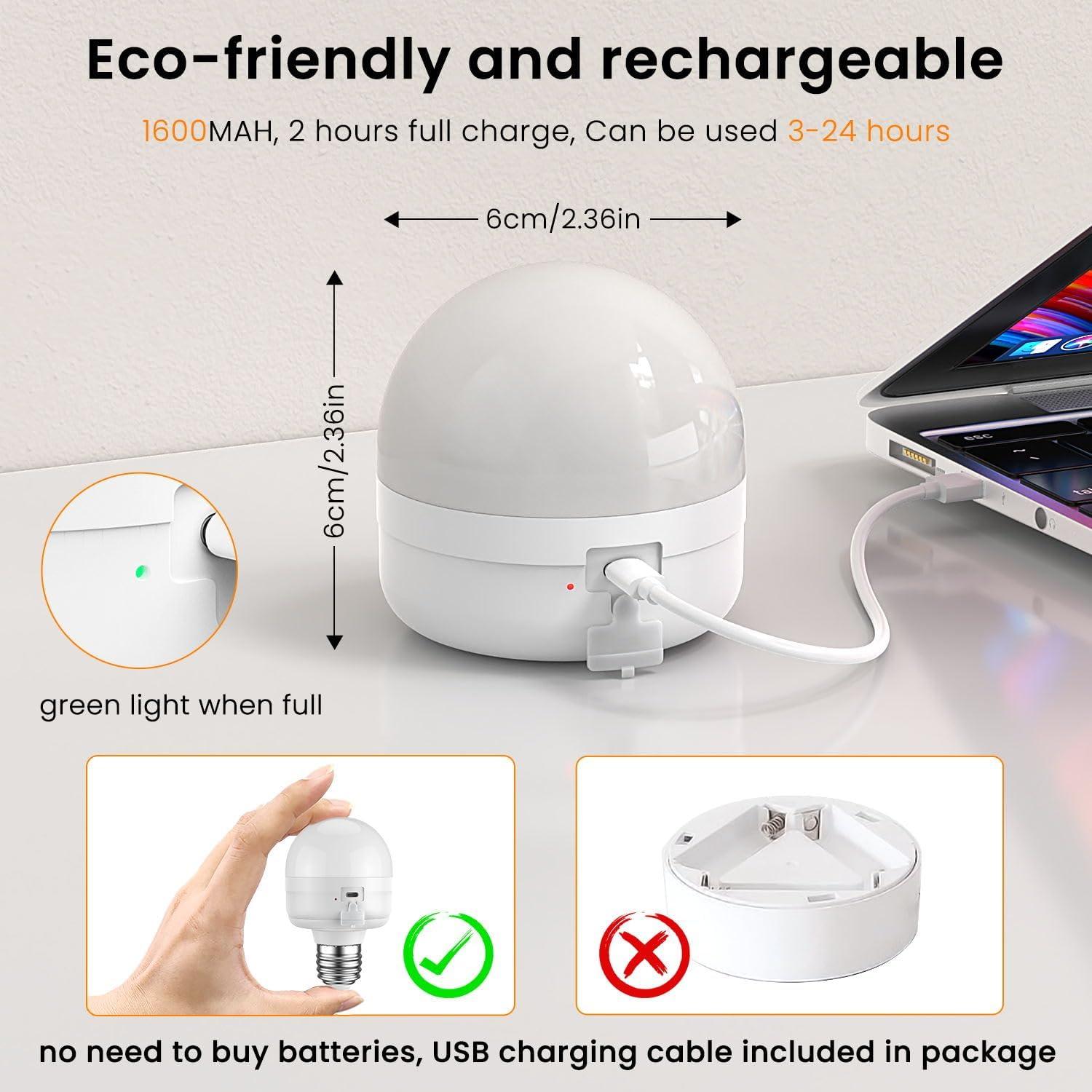 Bombillas Recargables E26 SCOPOW 5W 3 Colores Control Remoto